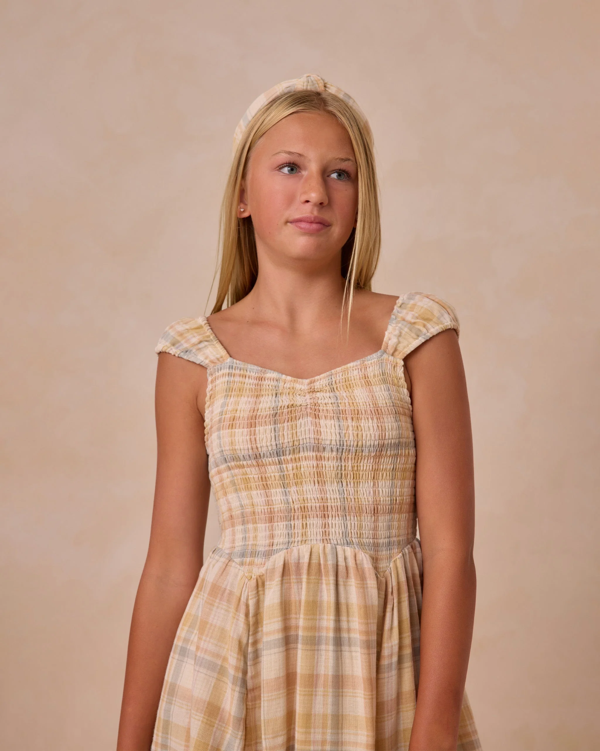 Kalina Dress || Pastel Plaid Teen - Image 2