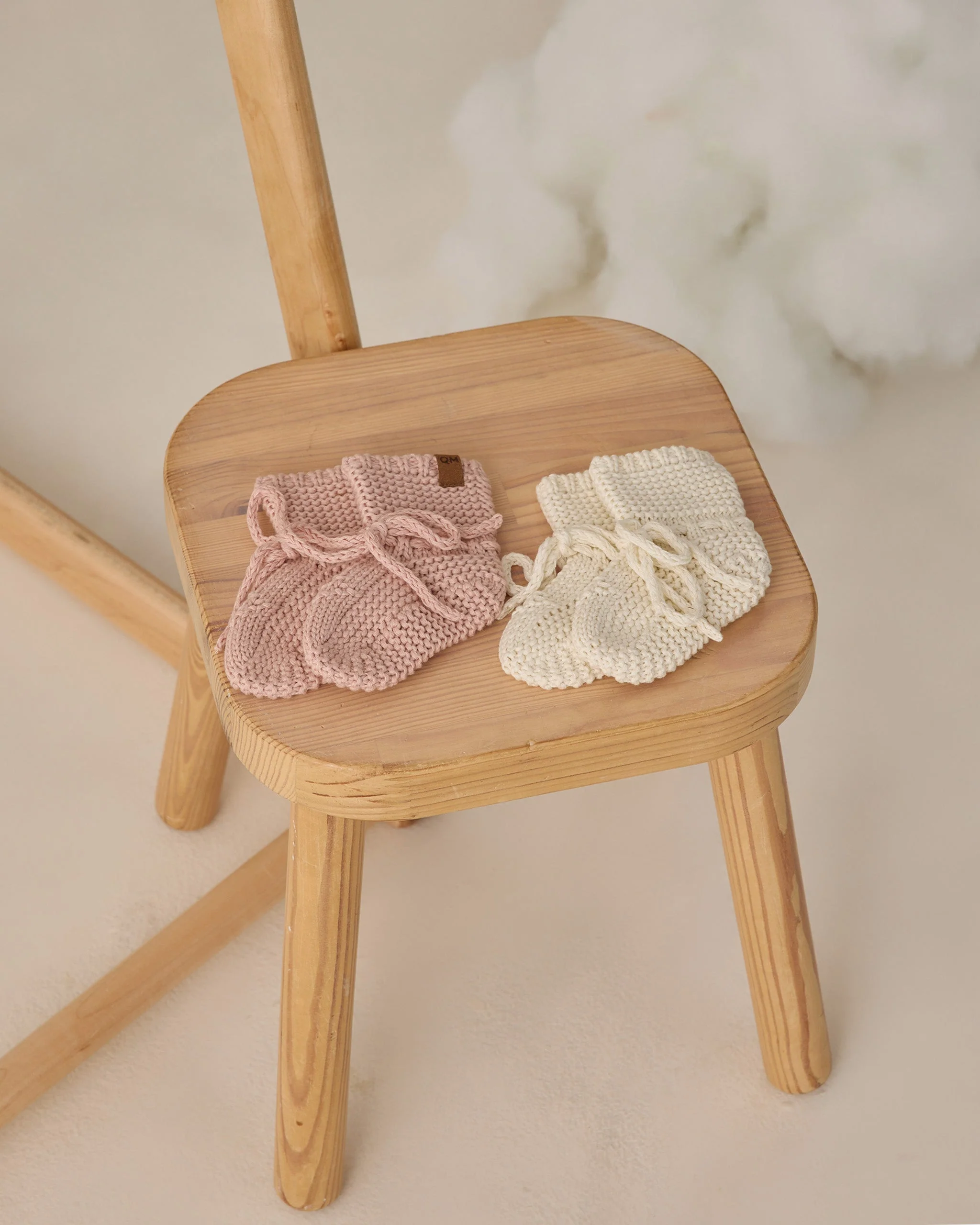 Knit Booties Blush - Image 2