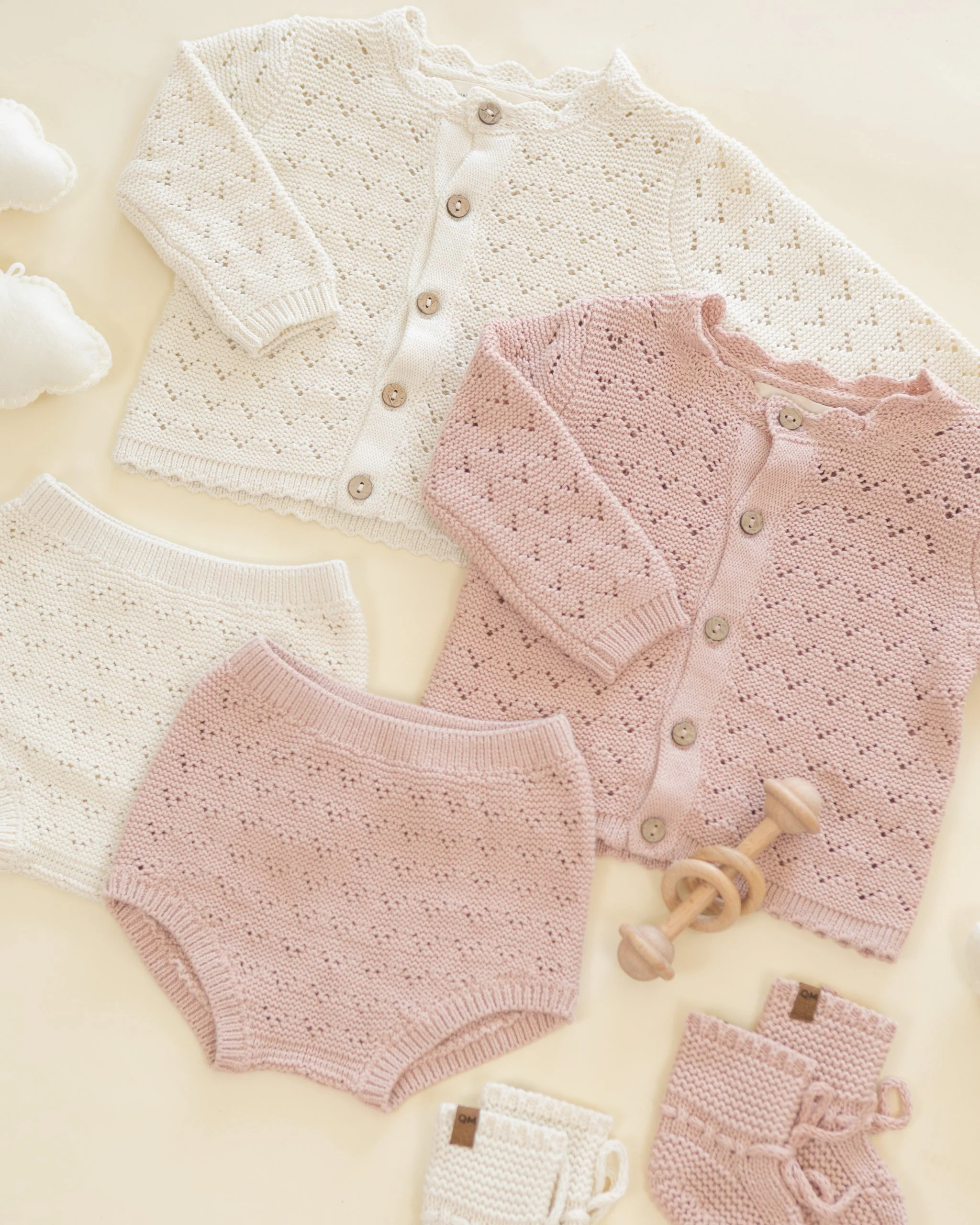Knit Booties Blush - Image 3
