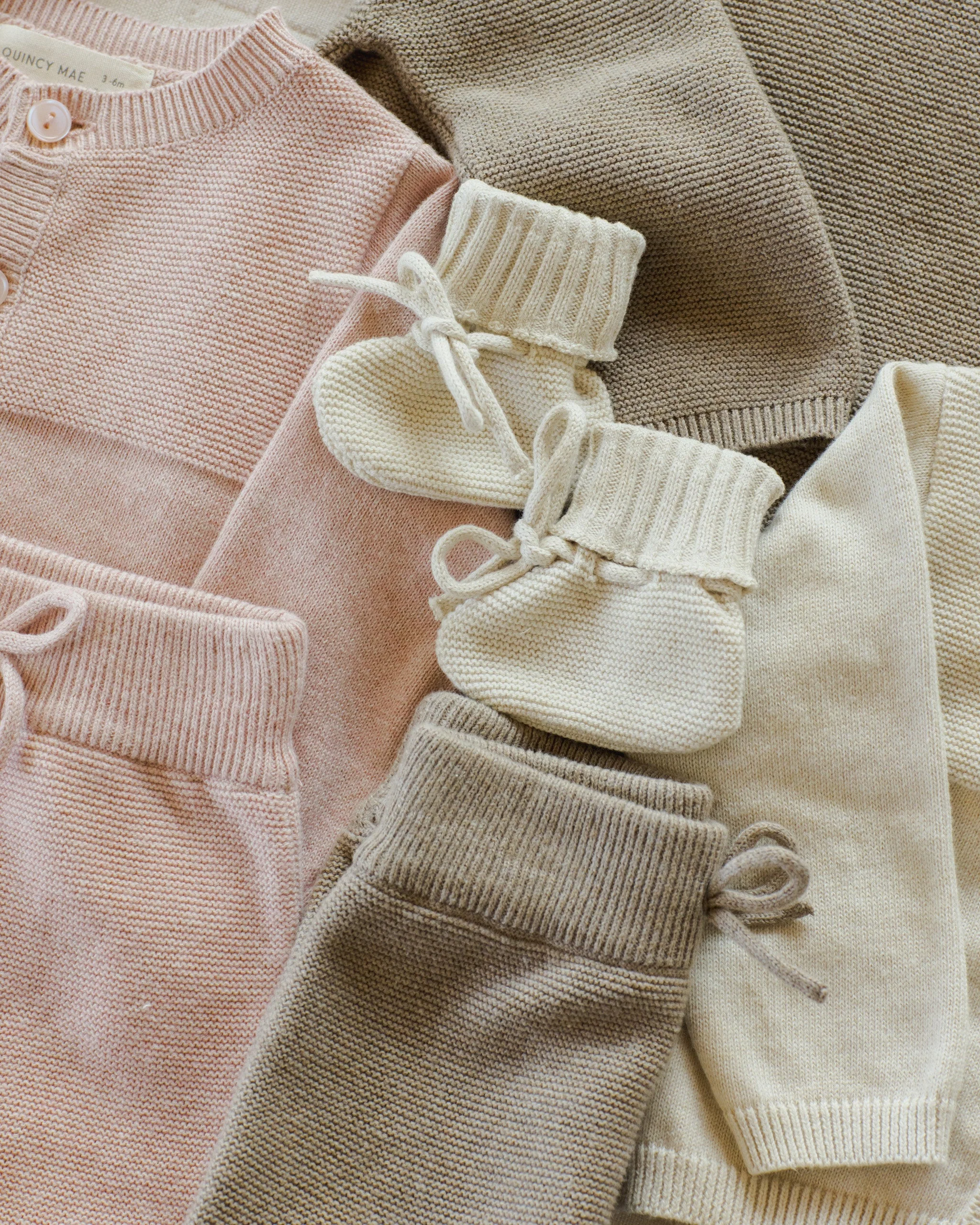 Knit Booties || Heathered Natural - Image 2