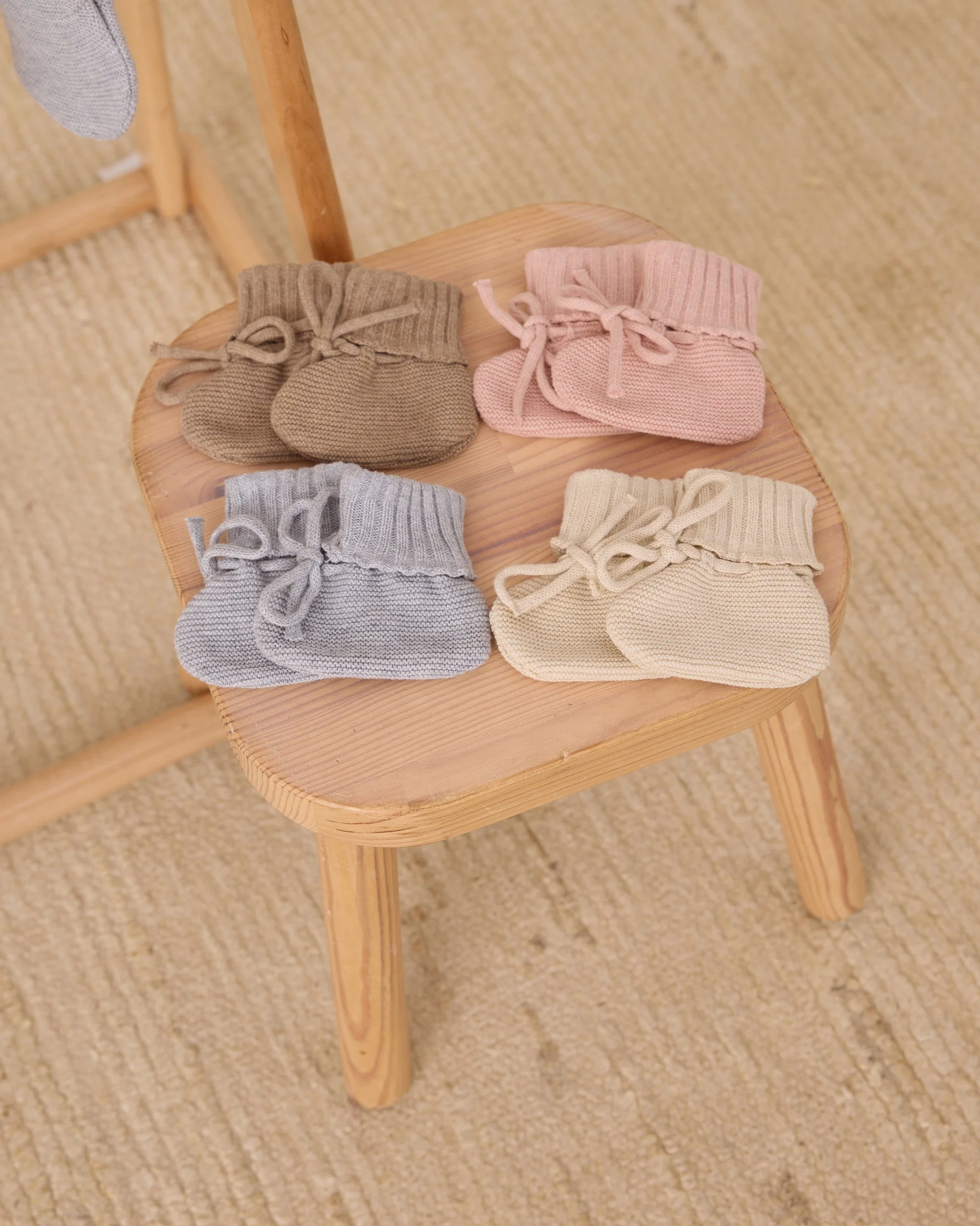 Knit Booties || Heathered Natural - Image 4