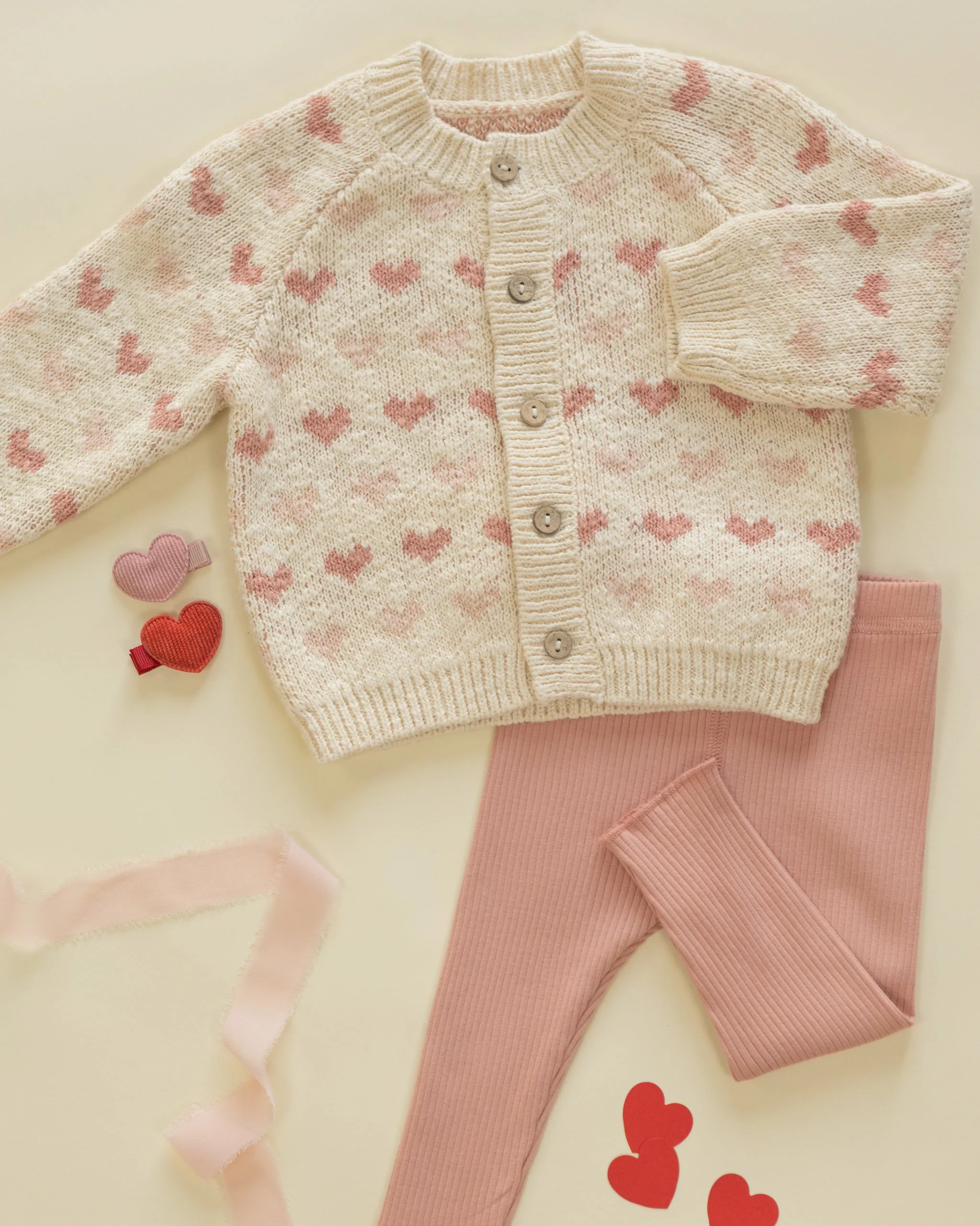 Knit Cardigan Hearts - Image 2
