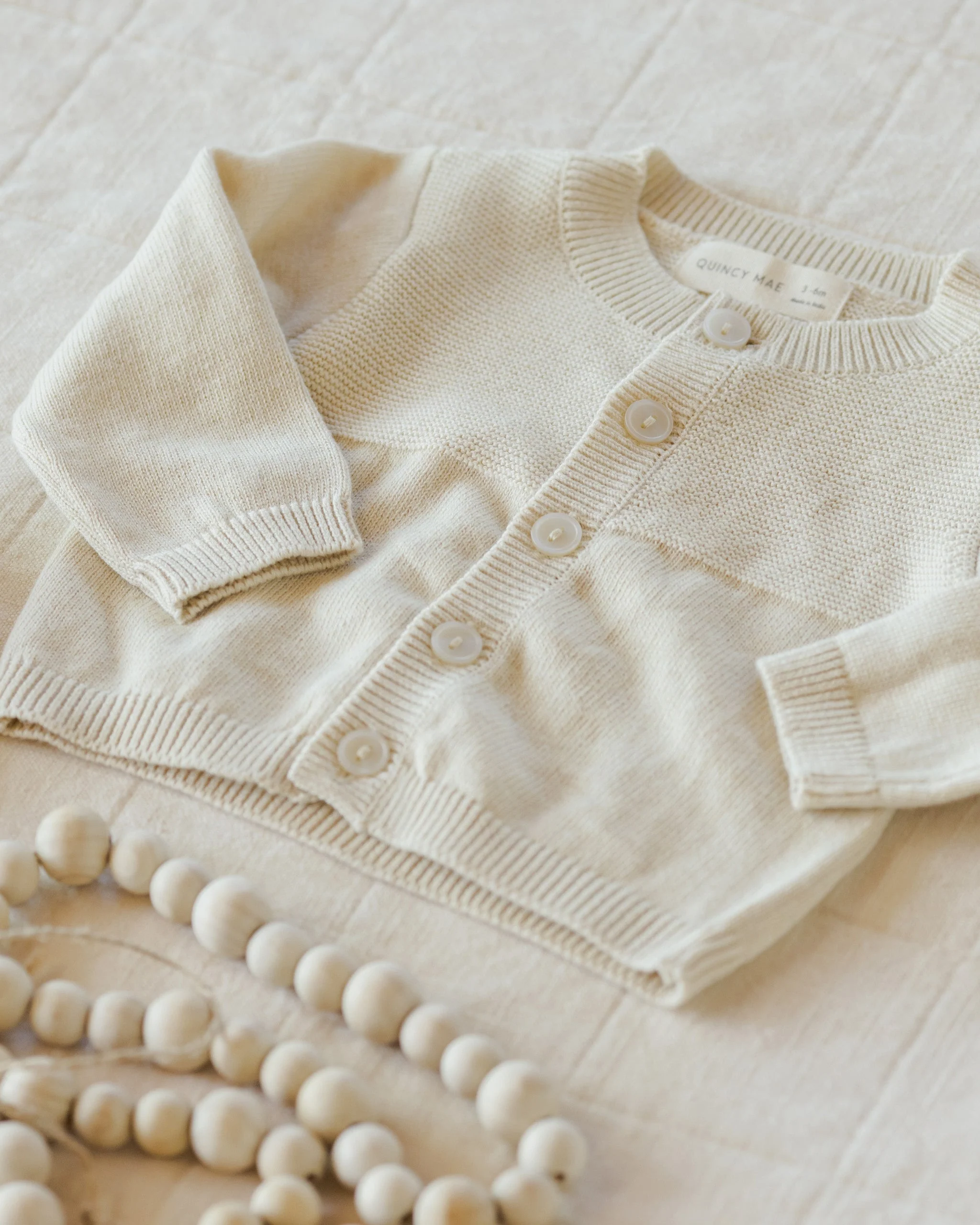 Knit Cardigan || Heathered Natural - Image 4