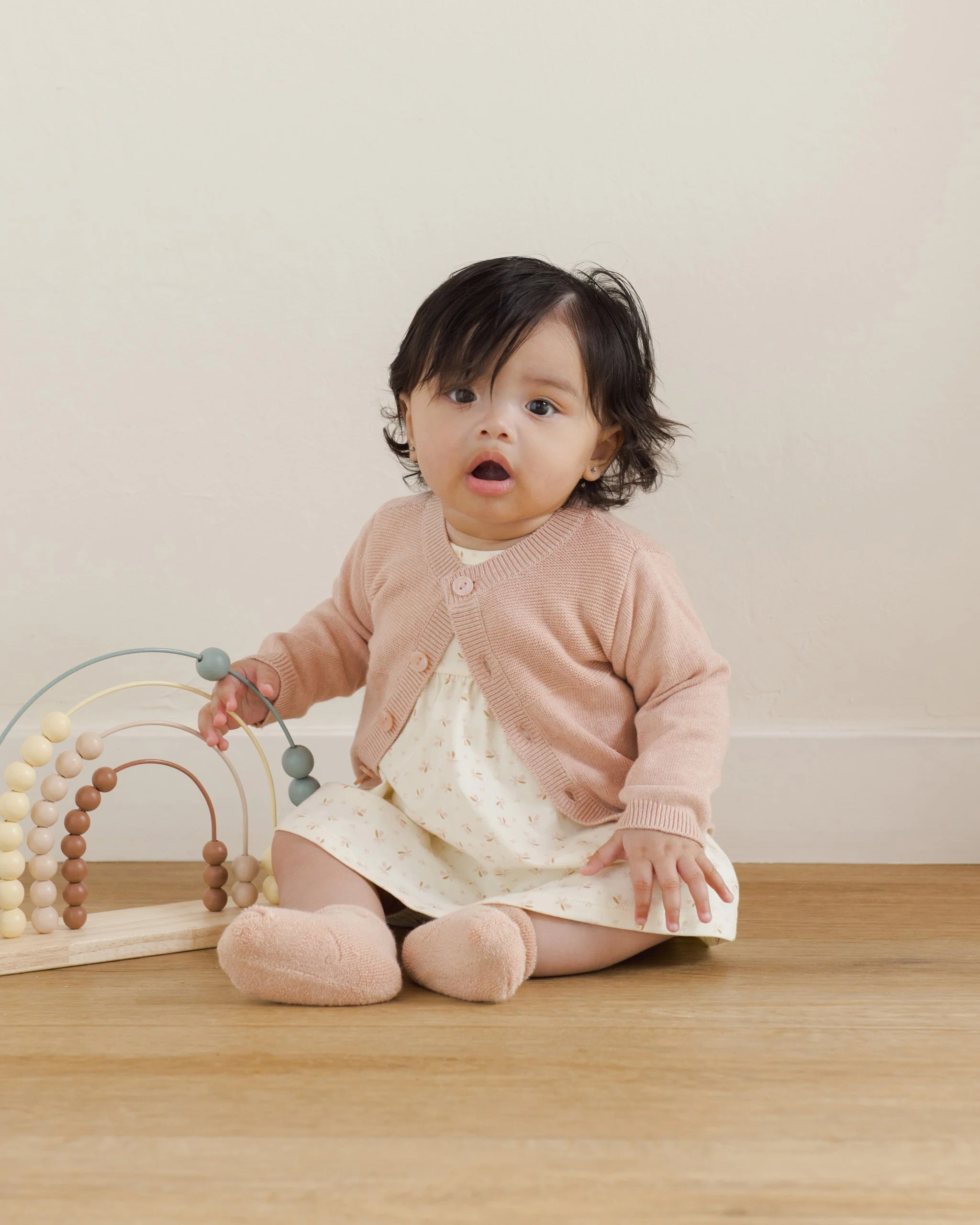 Knit Cardigan || Heathered Rose - Image 2