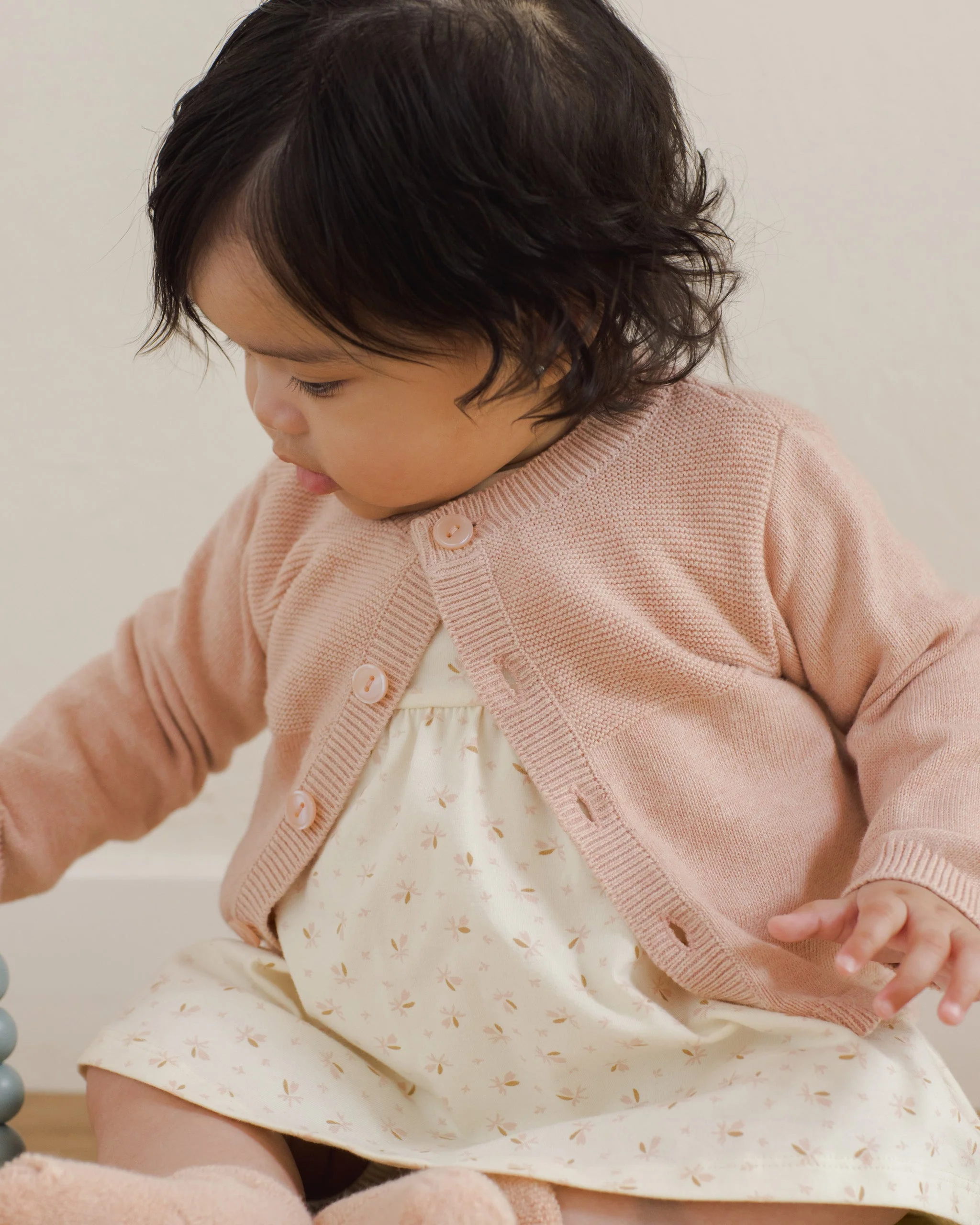 Knit Cardigan || Heathered Rose - Image 3