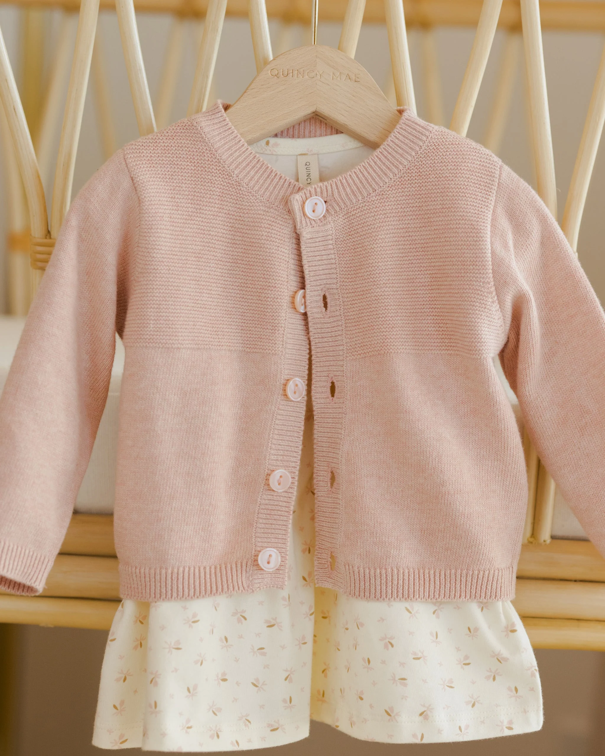 Knit Cardigan || Heathered Rose - Image 5