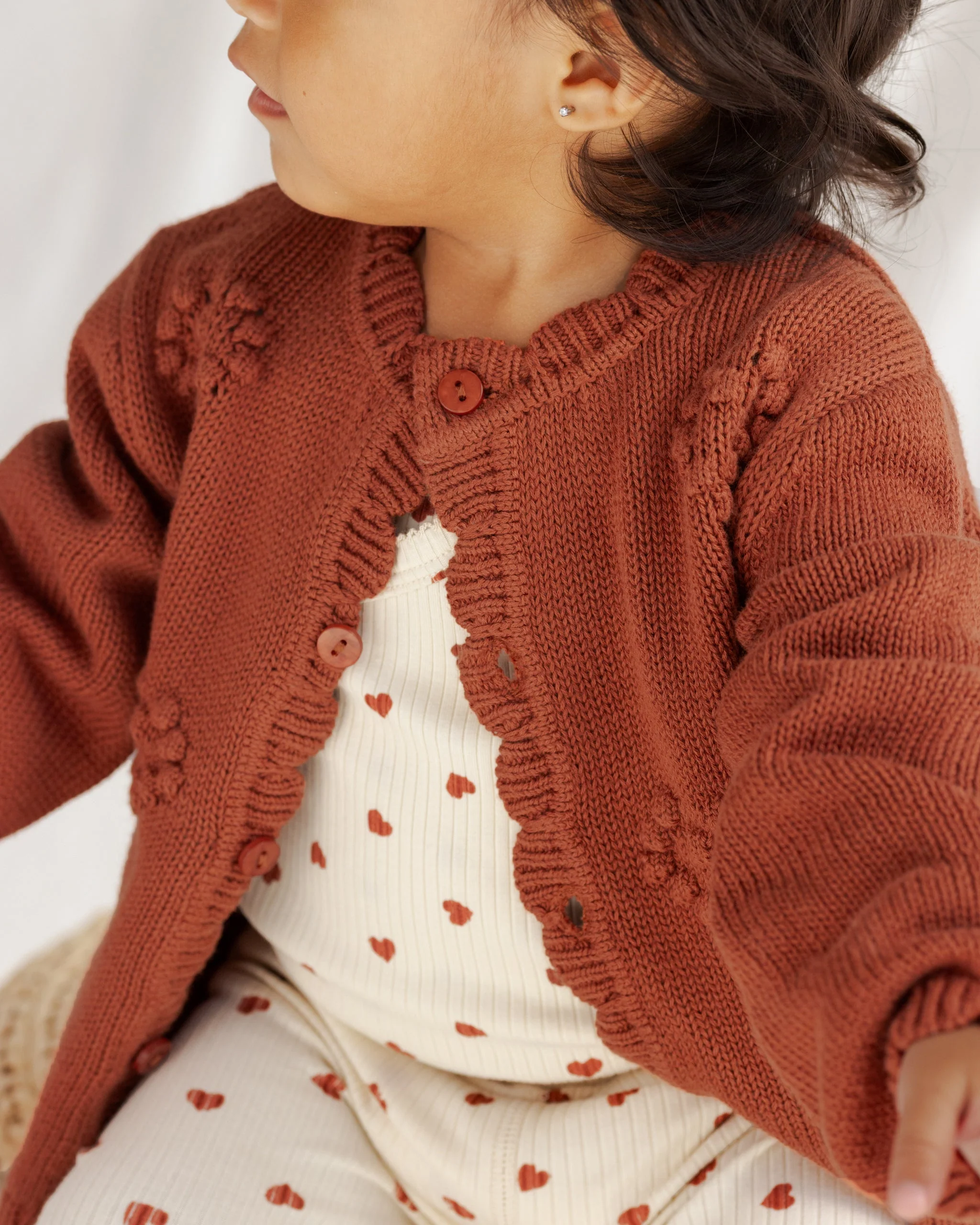 Knit Cardigan Red - Image 2