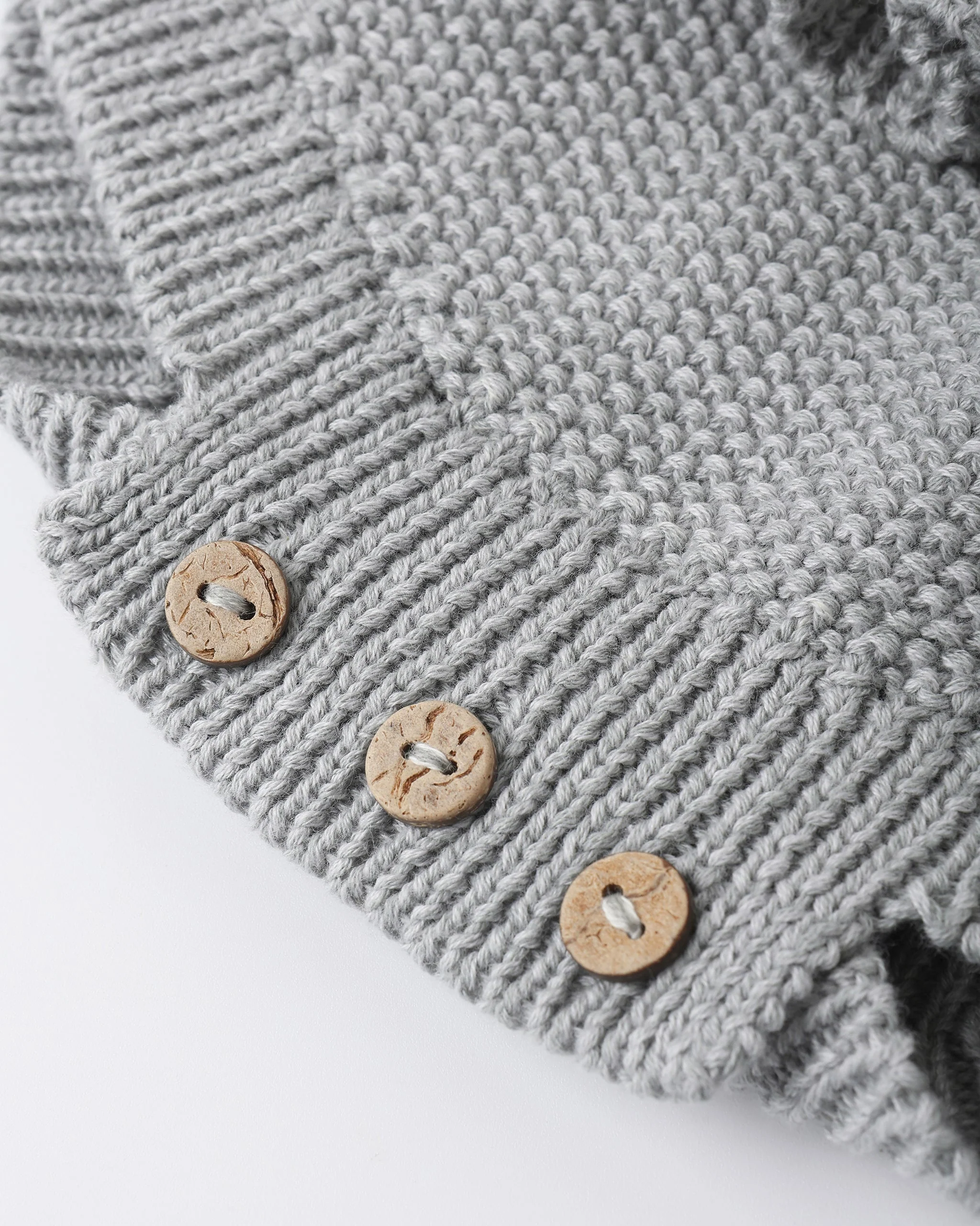 Knit Ruffle Romper Heathered Sky - Image 8