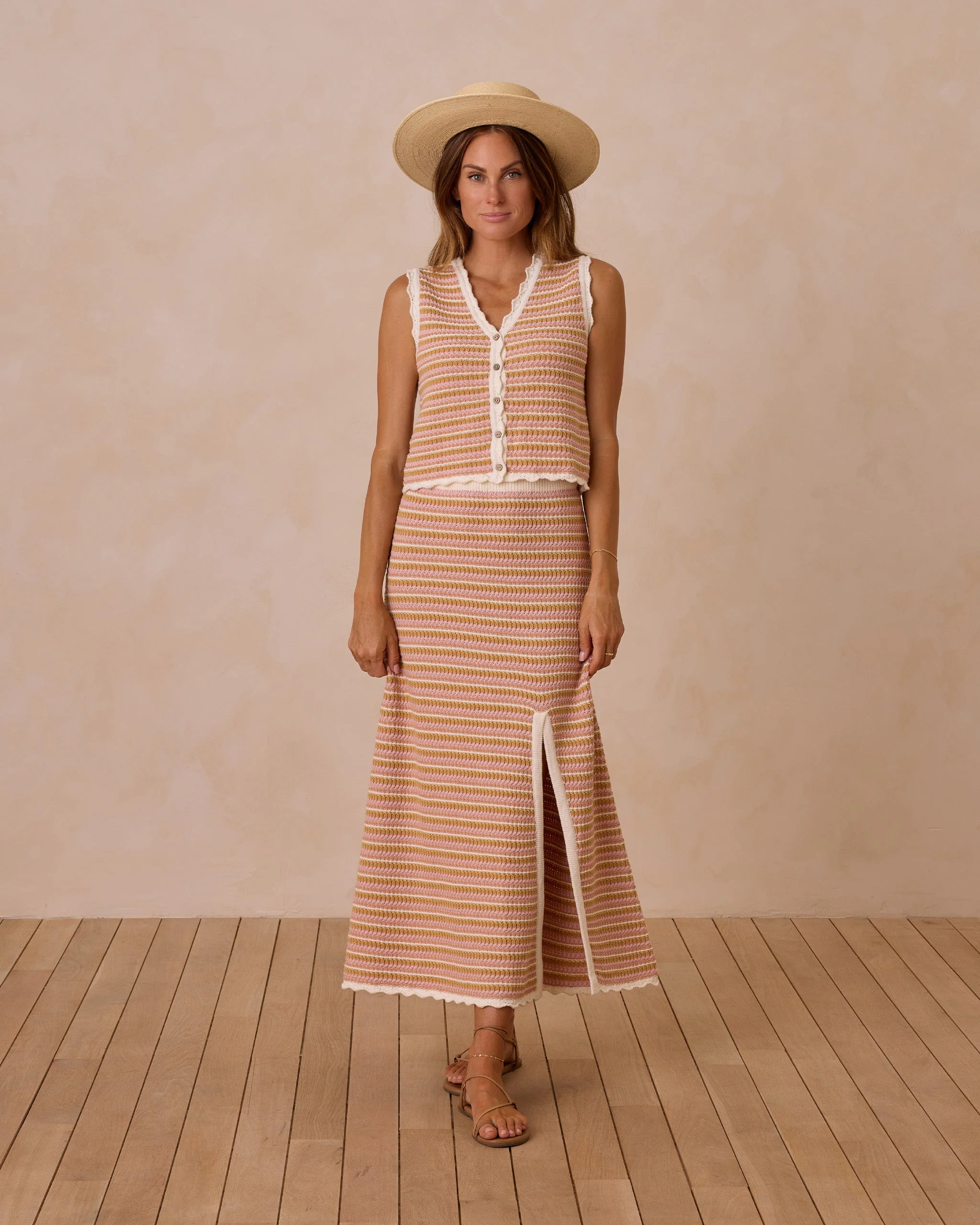Knit Vest | Pink Stripe - Image 3