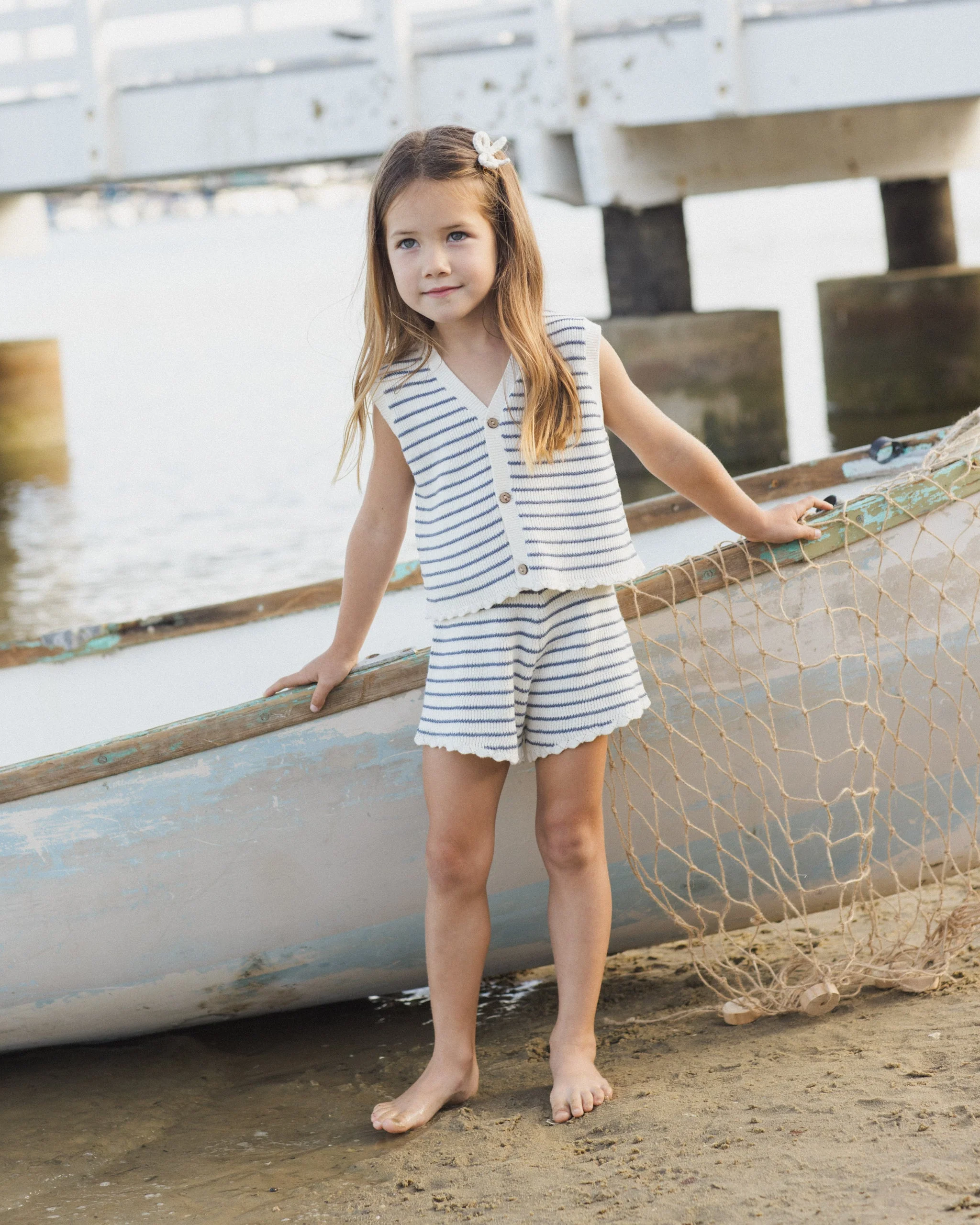 Knit Vest Set Marine Stripe - Image 2