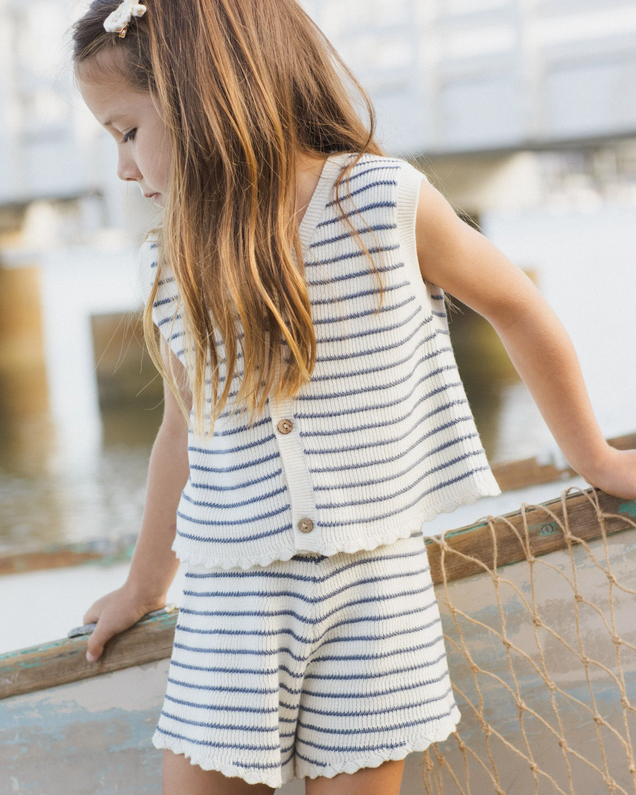 Knit Vest Set Marine Stripe - Image 3