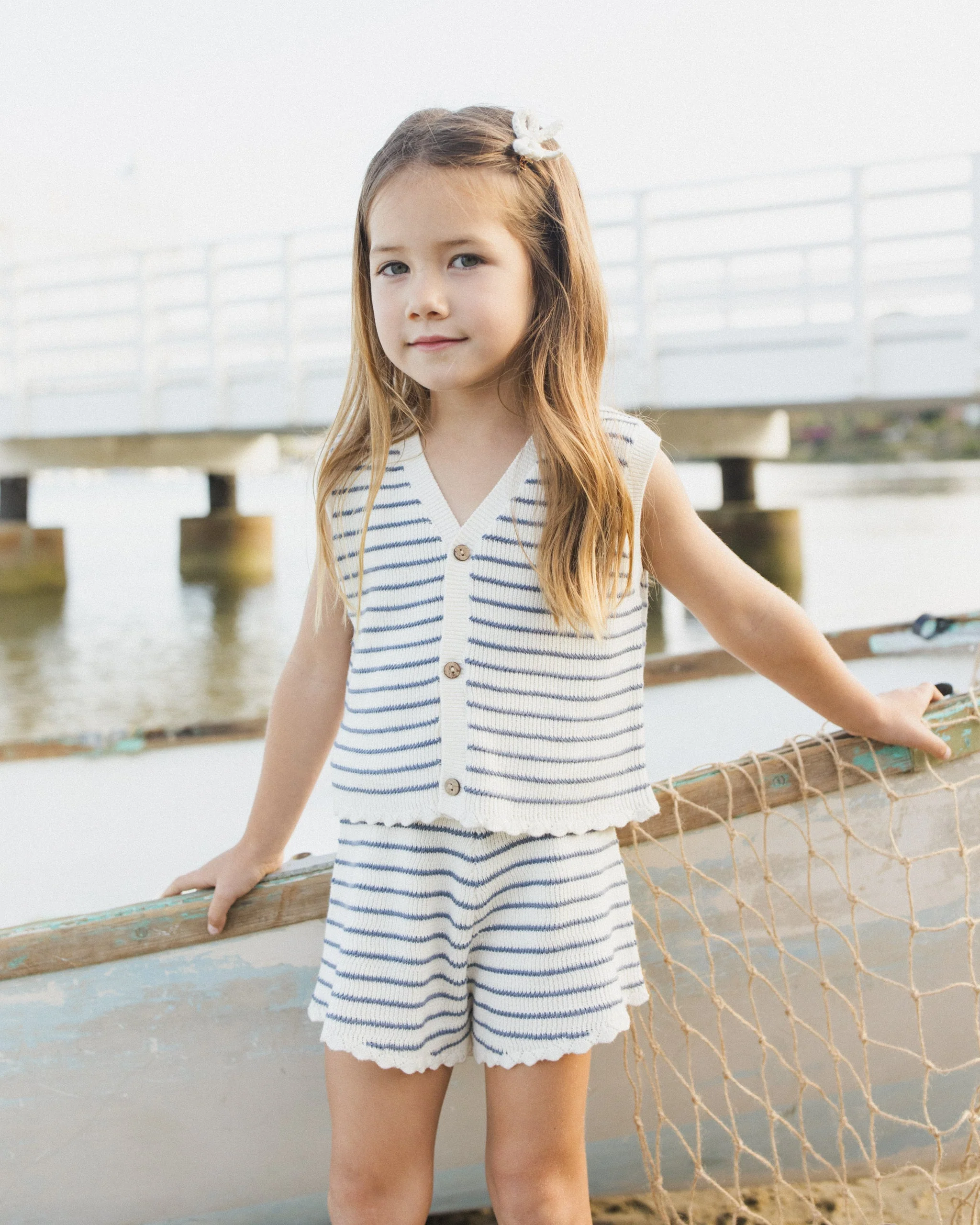 Knit Vest Set Marine Stripe - Image 4