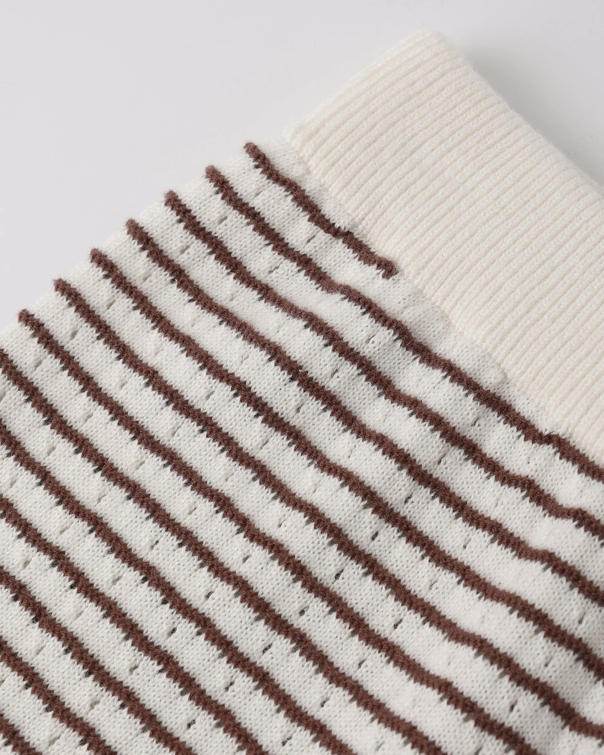 Knit Wide Leg Pant Chocolate Stripe - Image 4