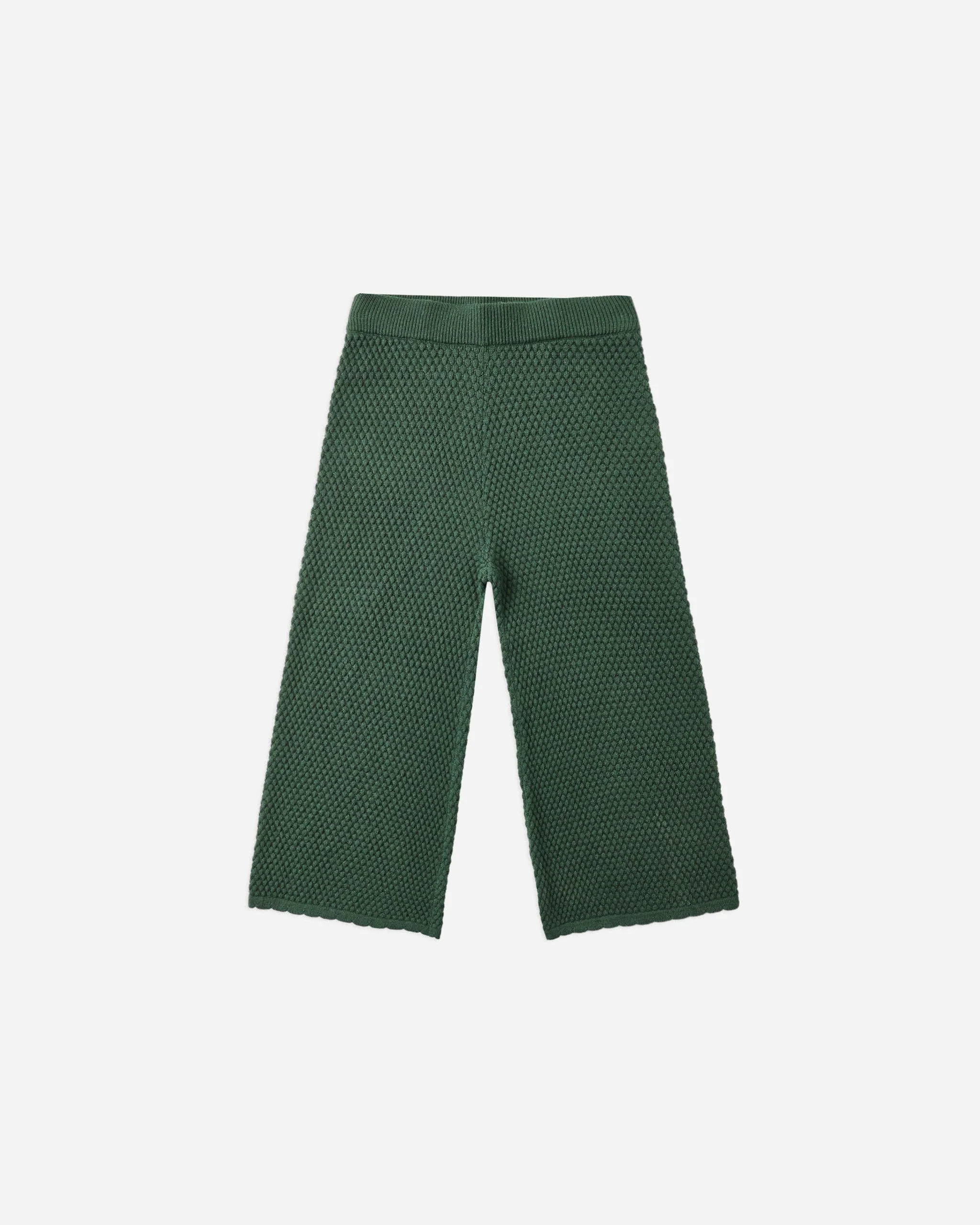 Knit Wide Leg Pant || Green