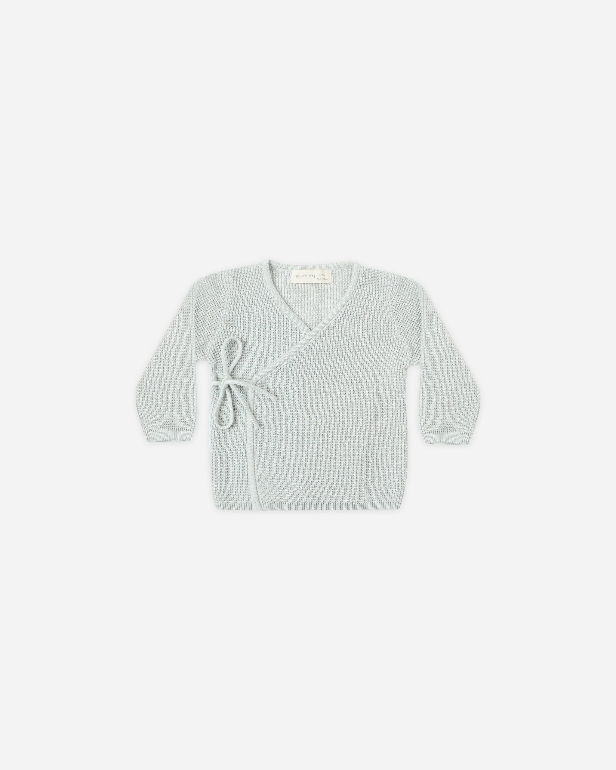 Knit Wrap Top || Ice Blue