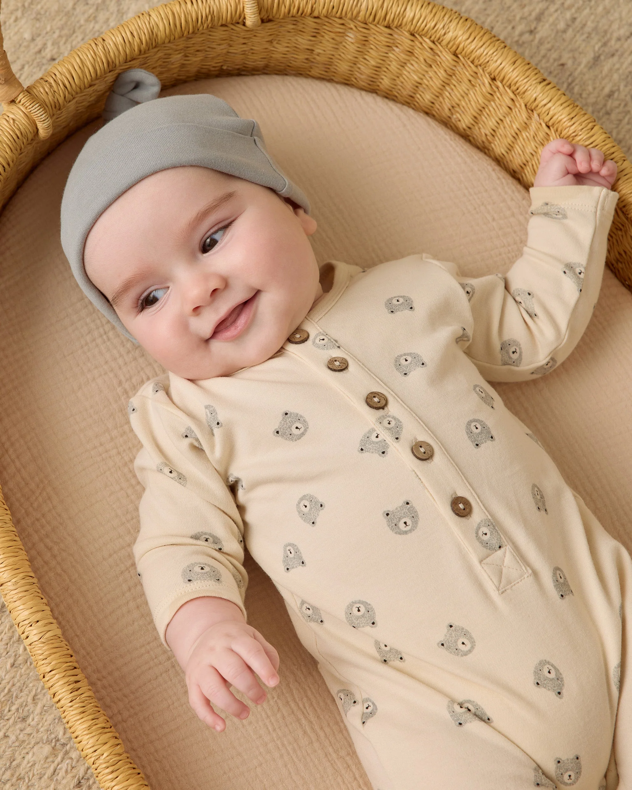 Knotted Baby Hat || Steel Blue - Image 2