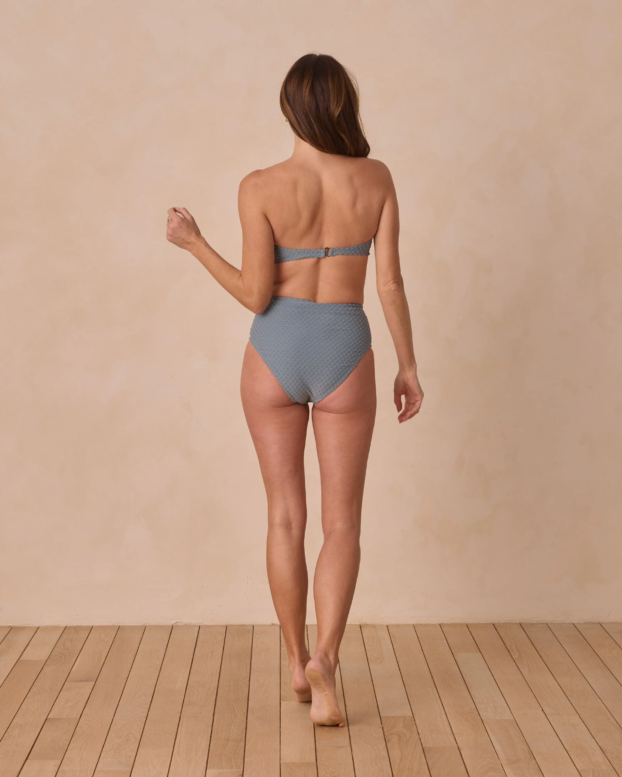 Knotted Bandeau Bikini Top || Ocean - Image 2