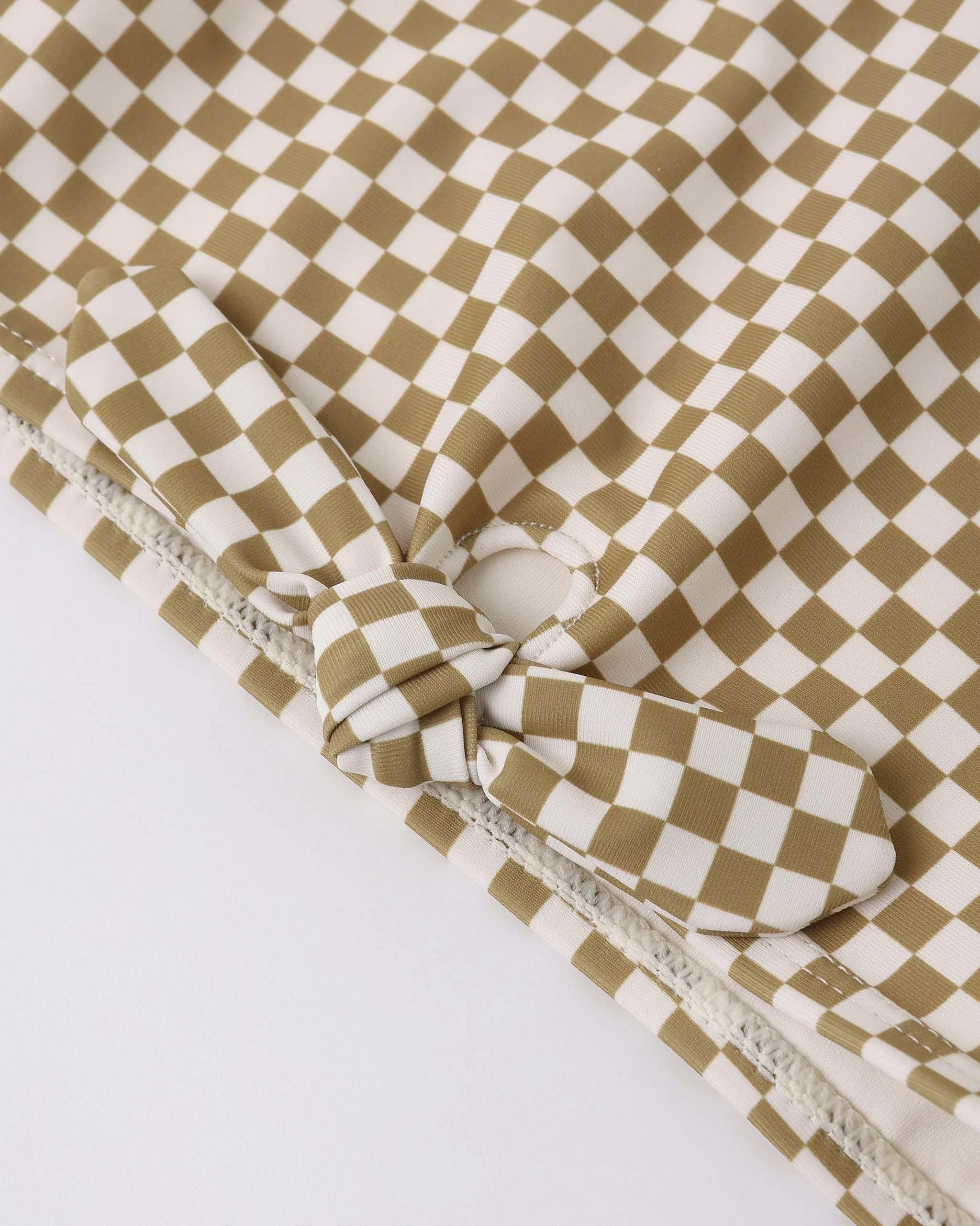 Knotted Bikini Ocre Check - Image 5
