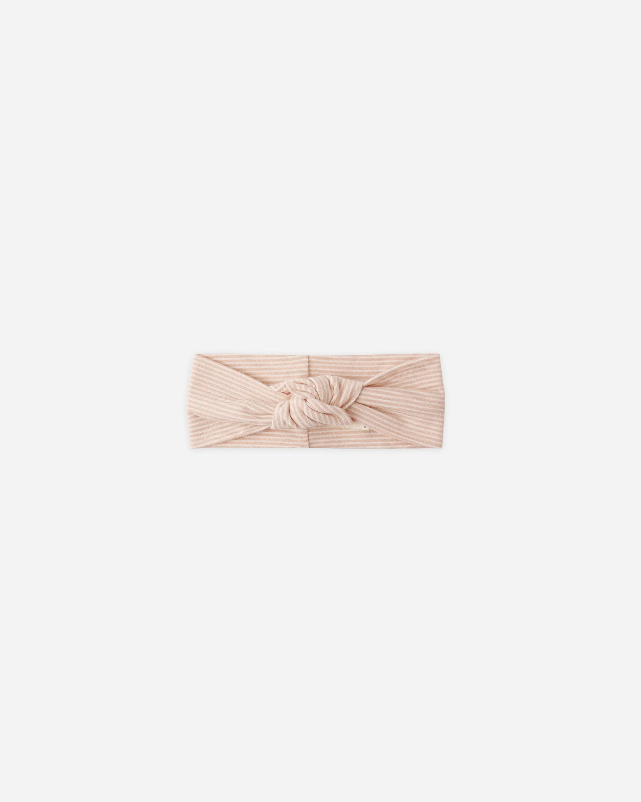 Knotted Headband Melon Micro Stripe