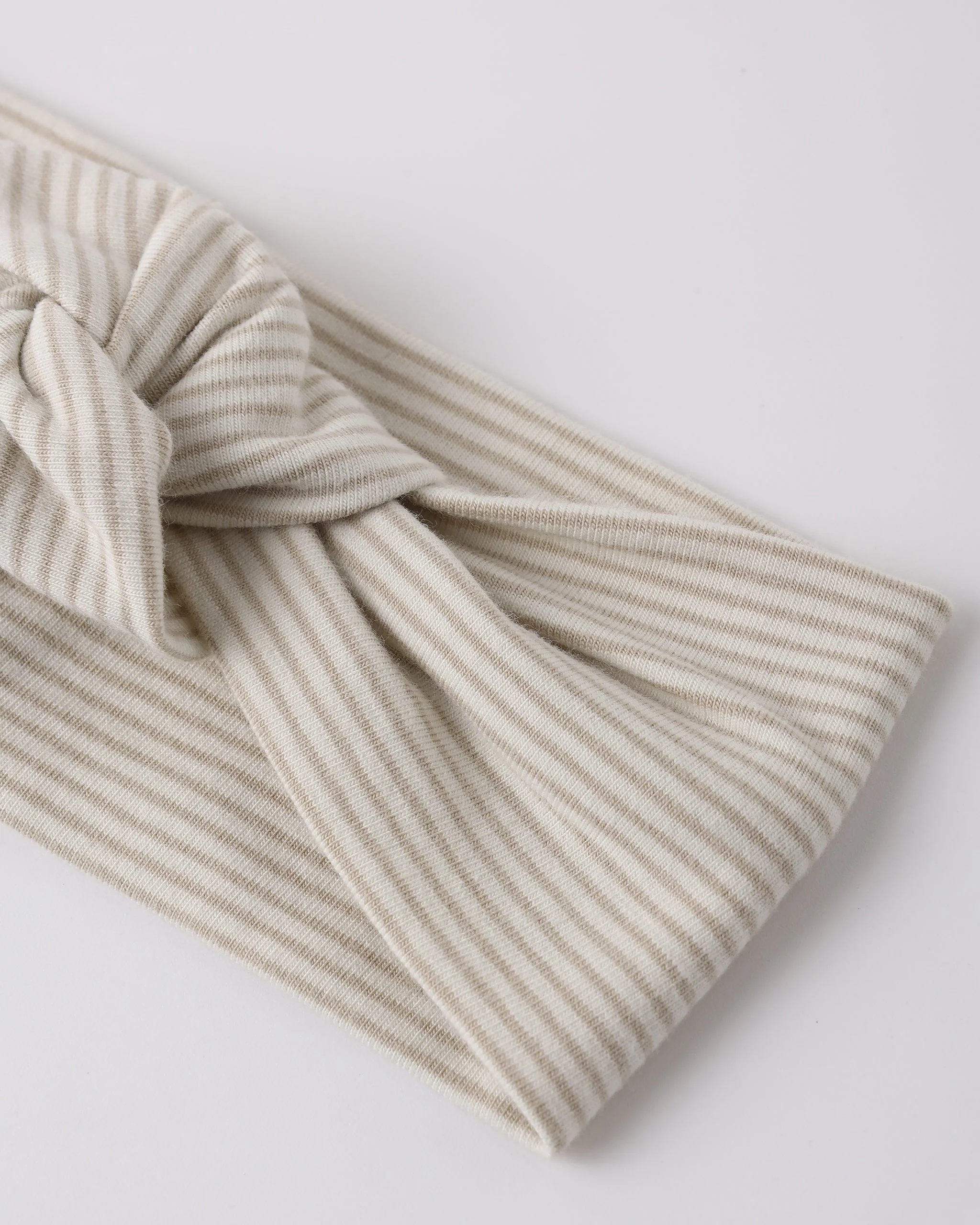 Knotted Headband Oat Micro Stripe - Image 8