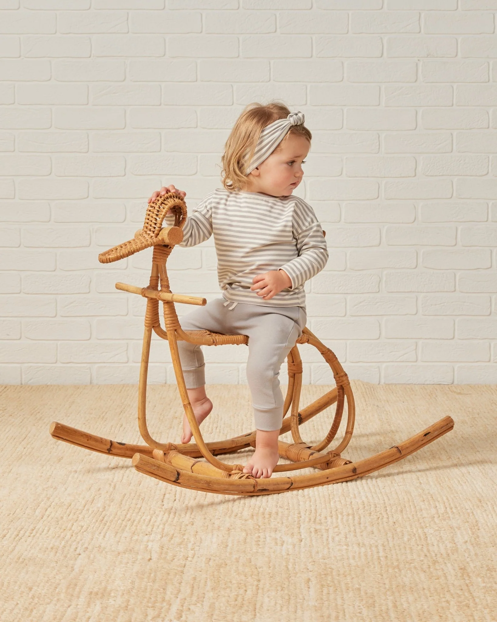 Knotted Headband || Periwinkle Stripe - Image 2