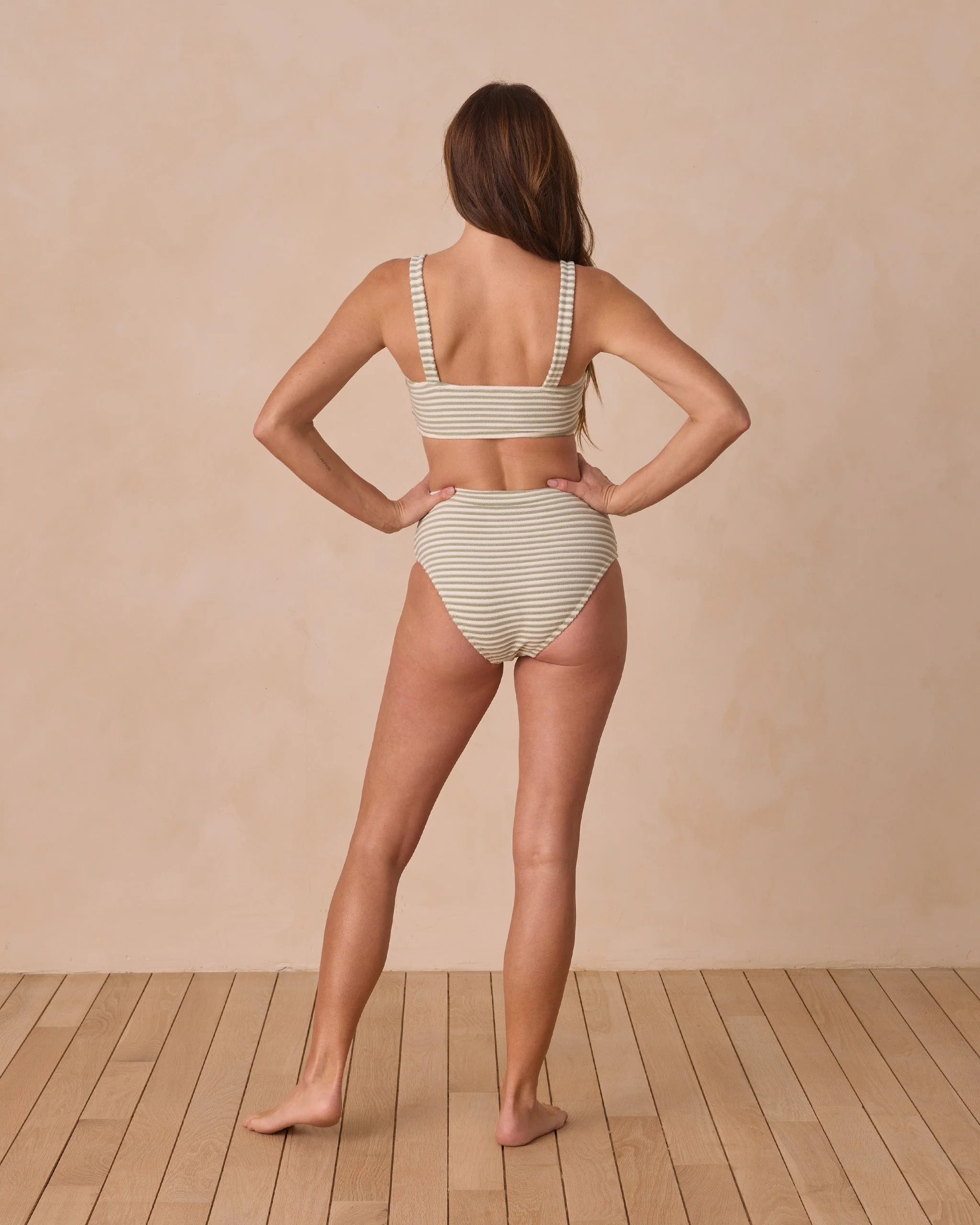 Lany Bikini Top | Sage Stripe - Image 2