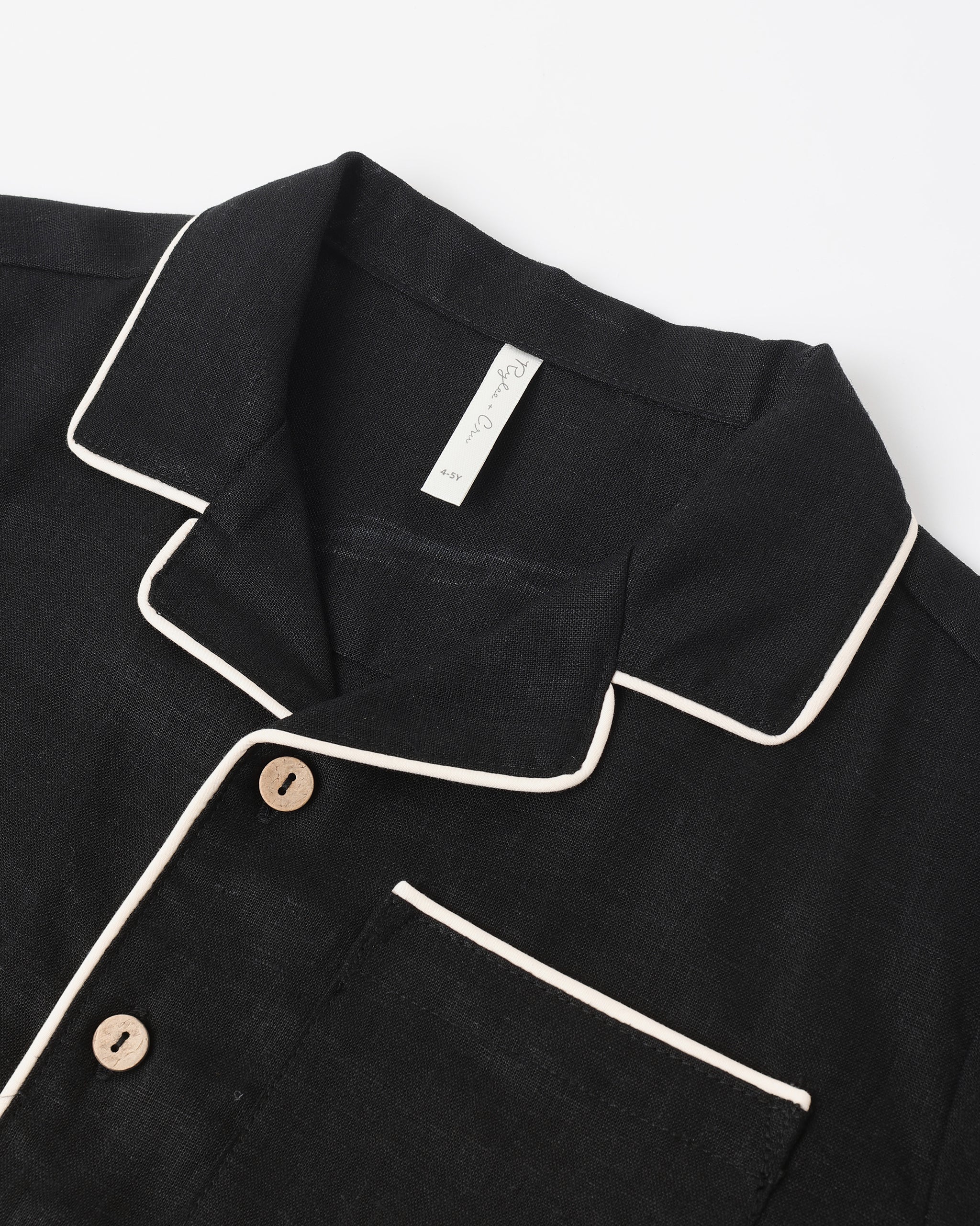 Lapel Collar Shirt Black - Image 6