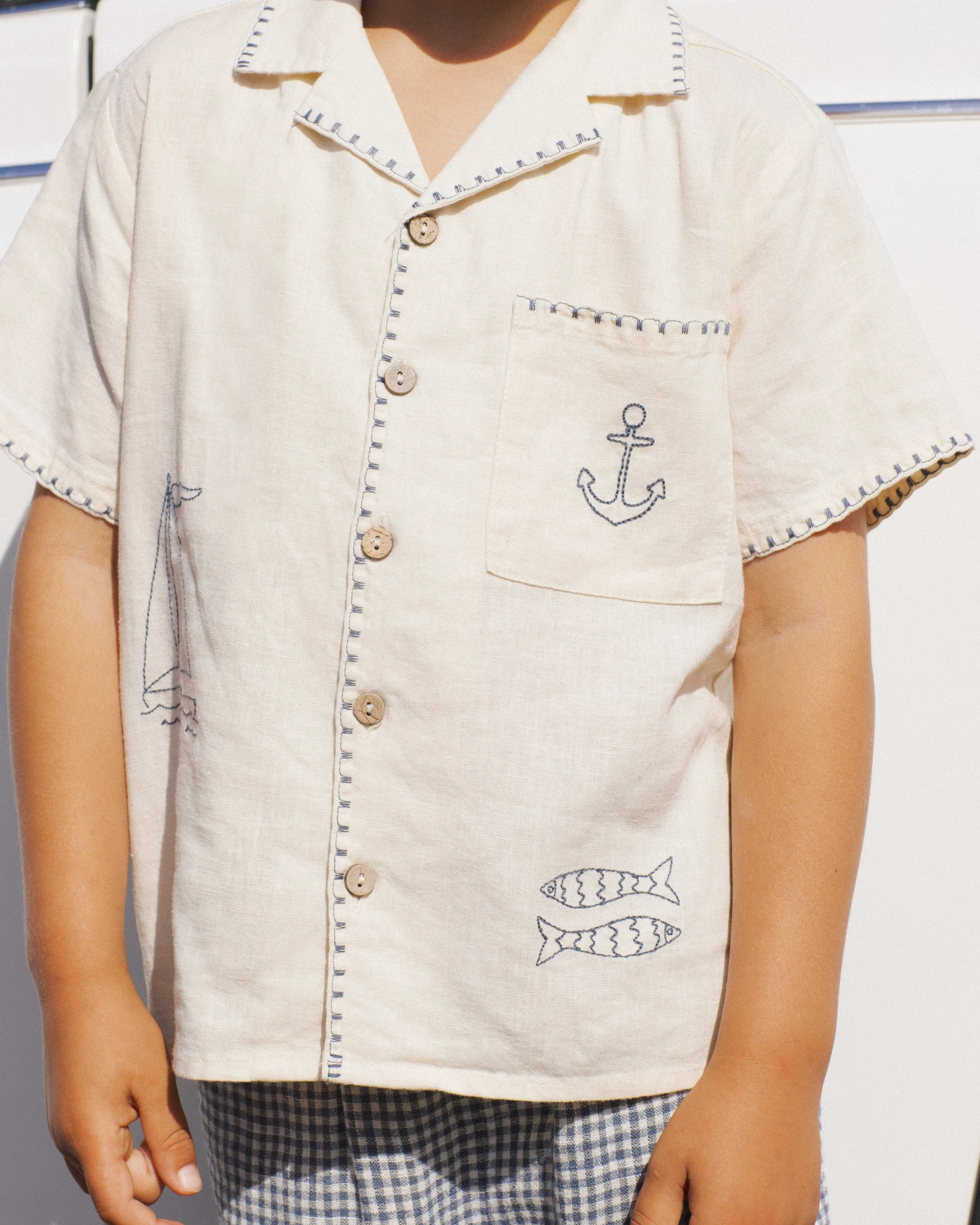 Lapel Collar Shirt Sailor - Image 4