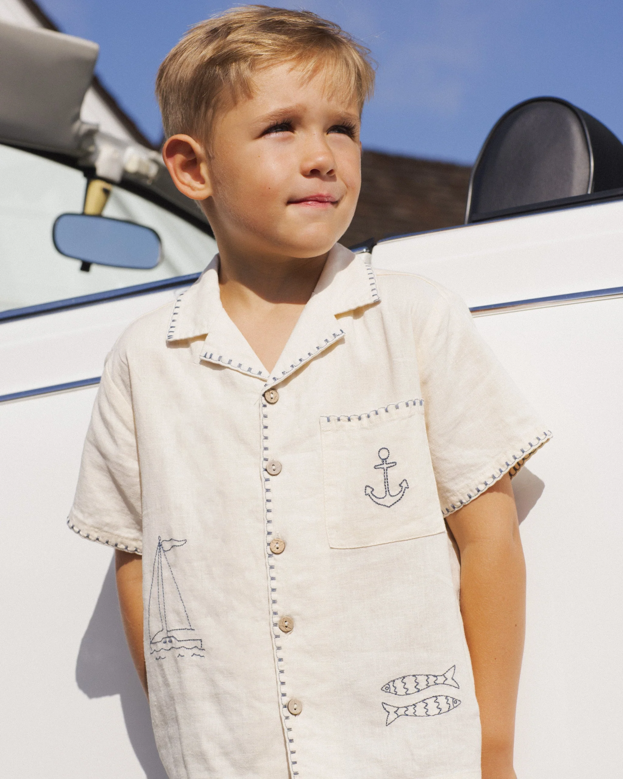 Lapel Collar Shirt Sailor - Image 5