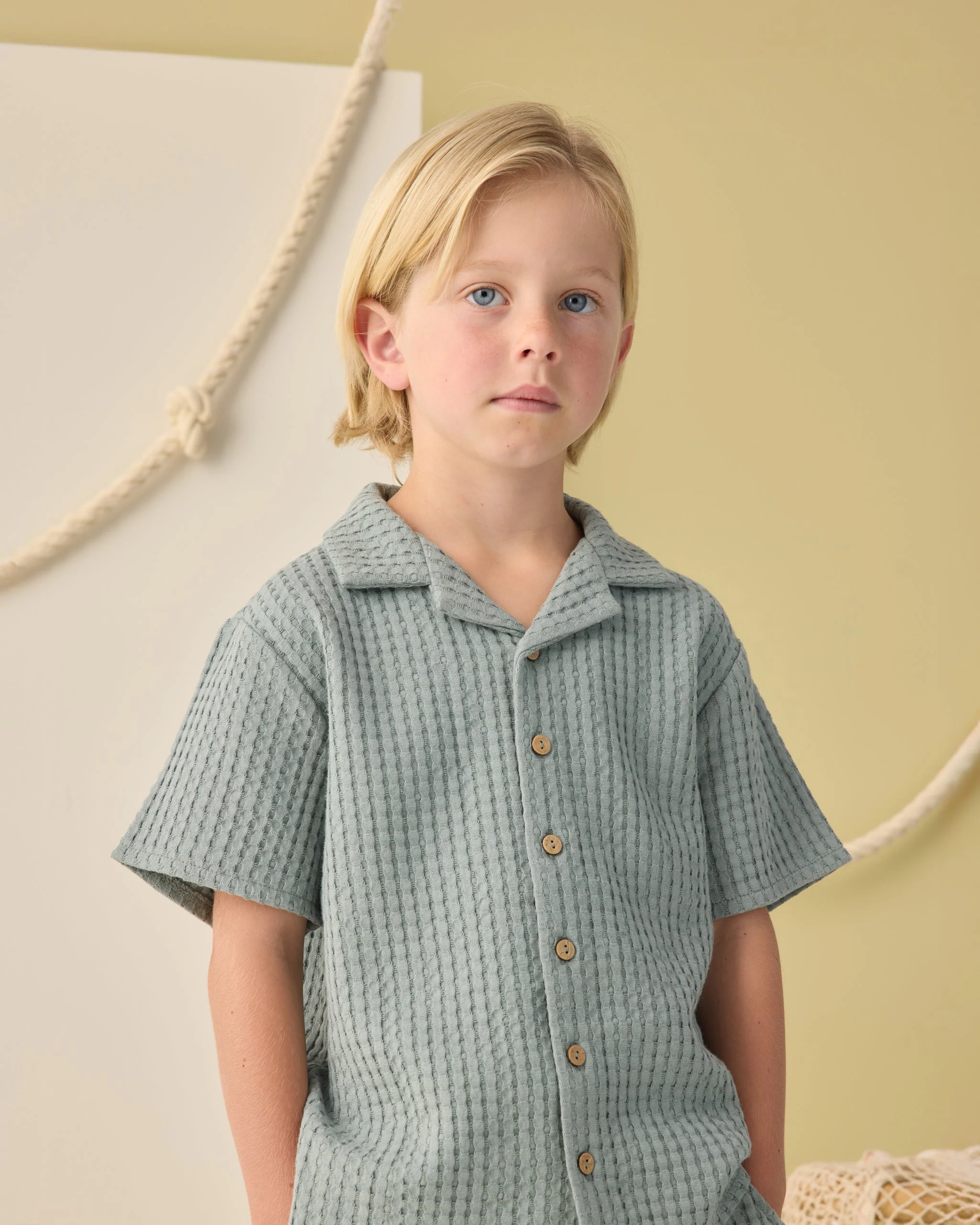 Lapel Collar Shirt Sea Green - Image 3