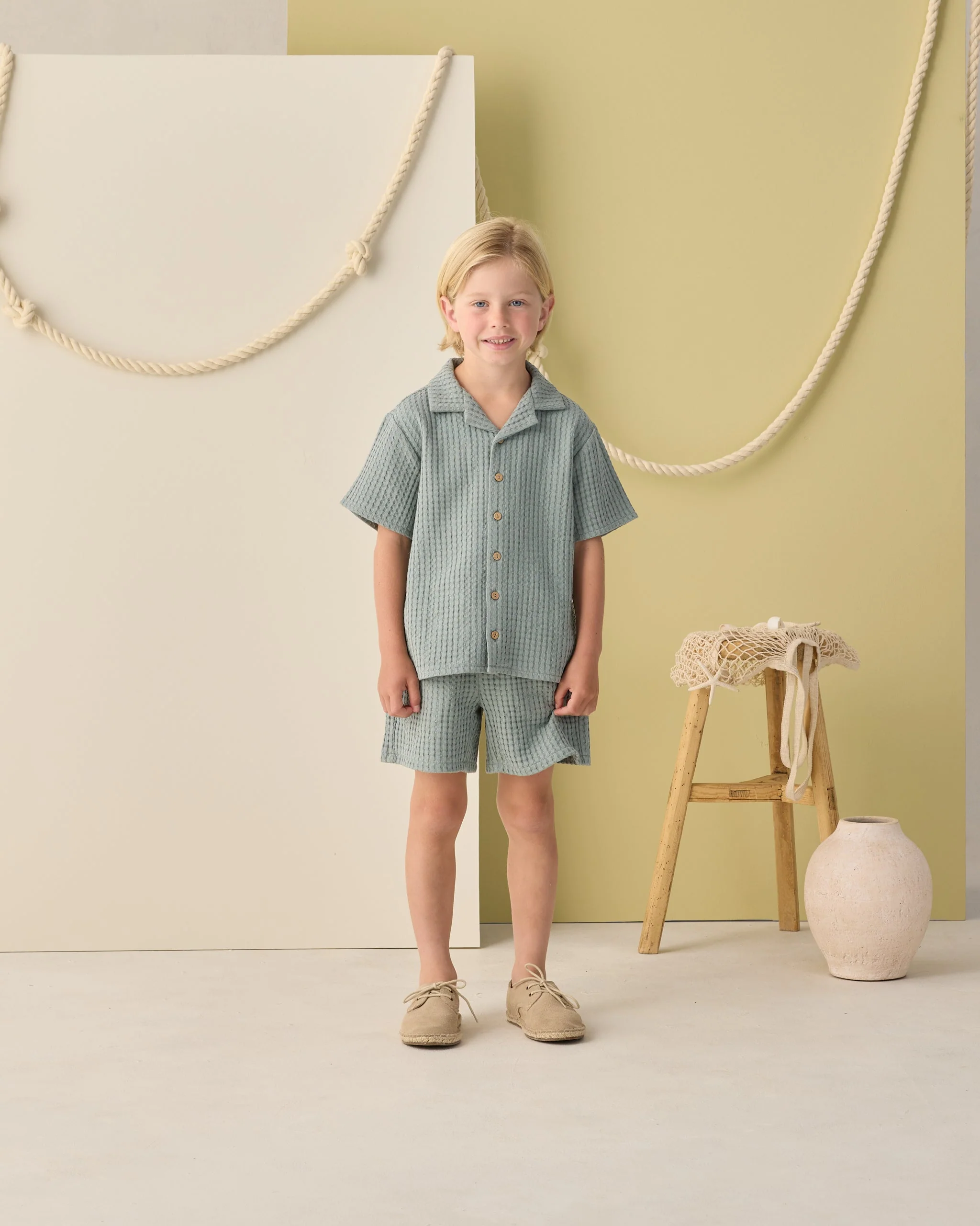 Lapel Collar Shirt Sea Green - Image 4