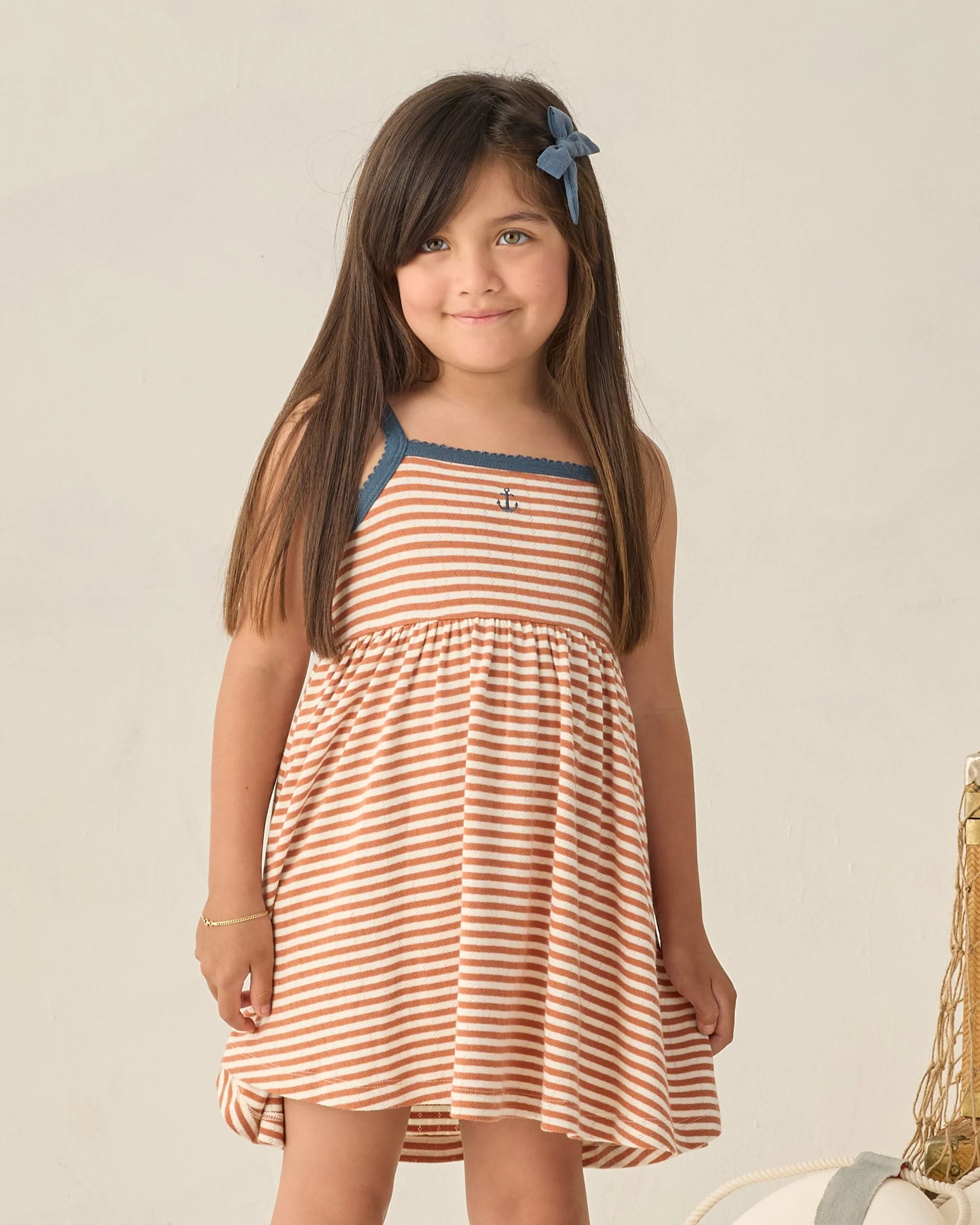 Lea Dress Poppy Stripe - Image 3