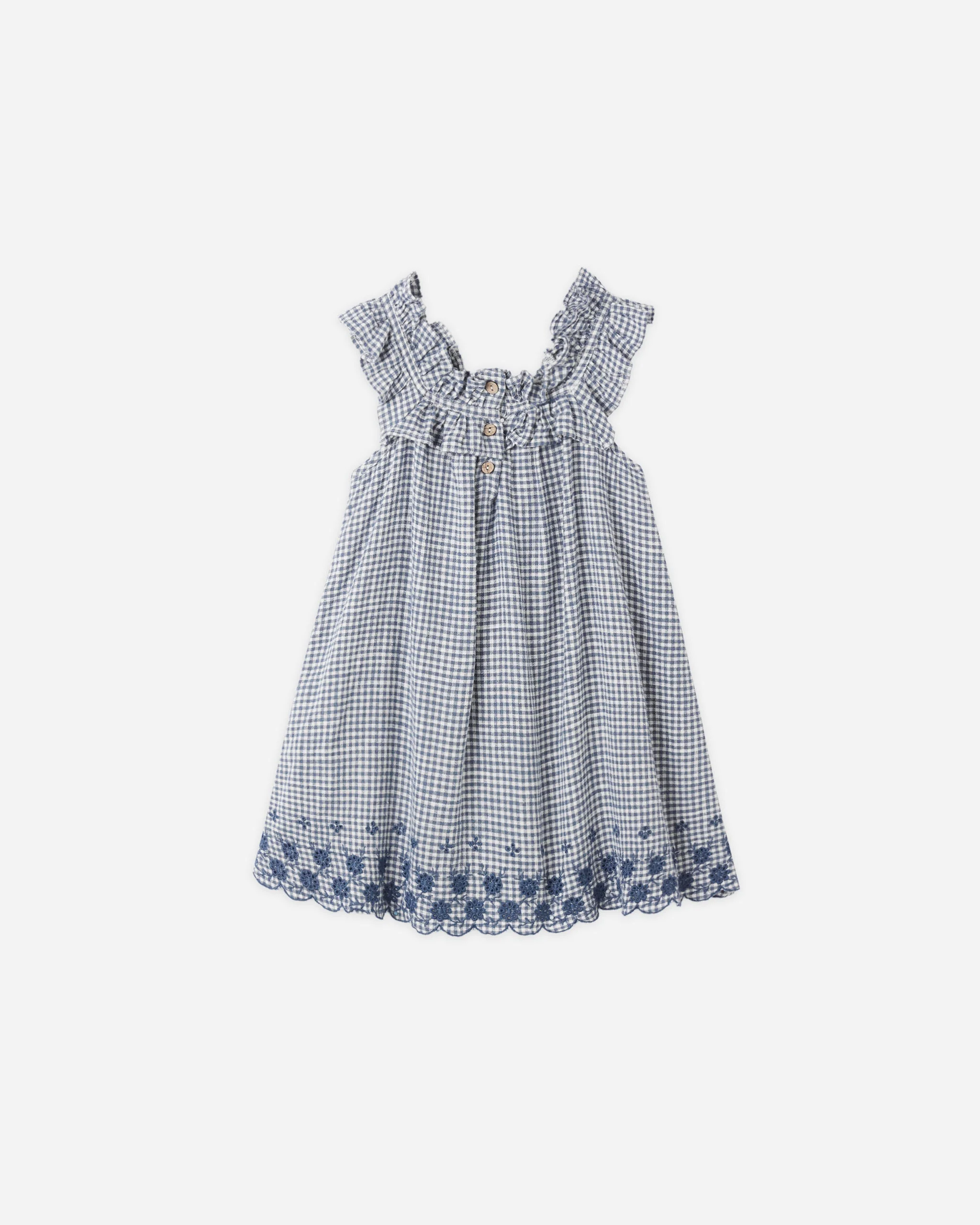 Lennon Dress Marine Gingham - Image 7