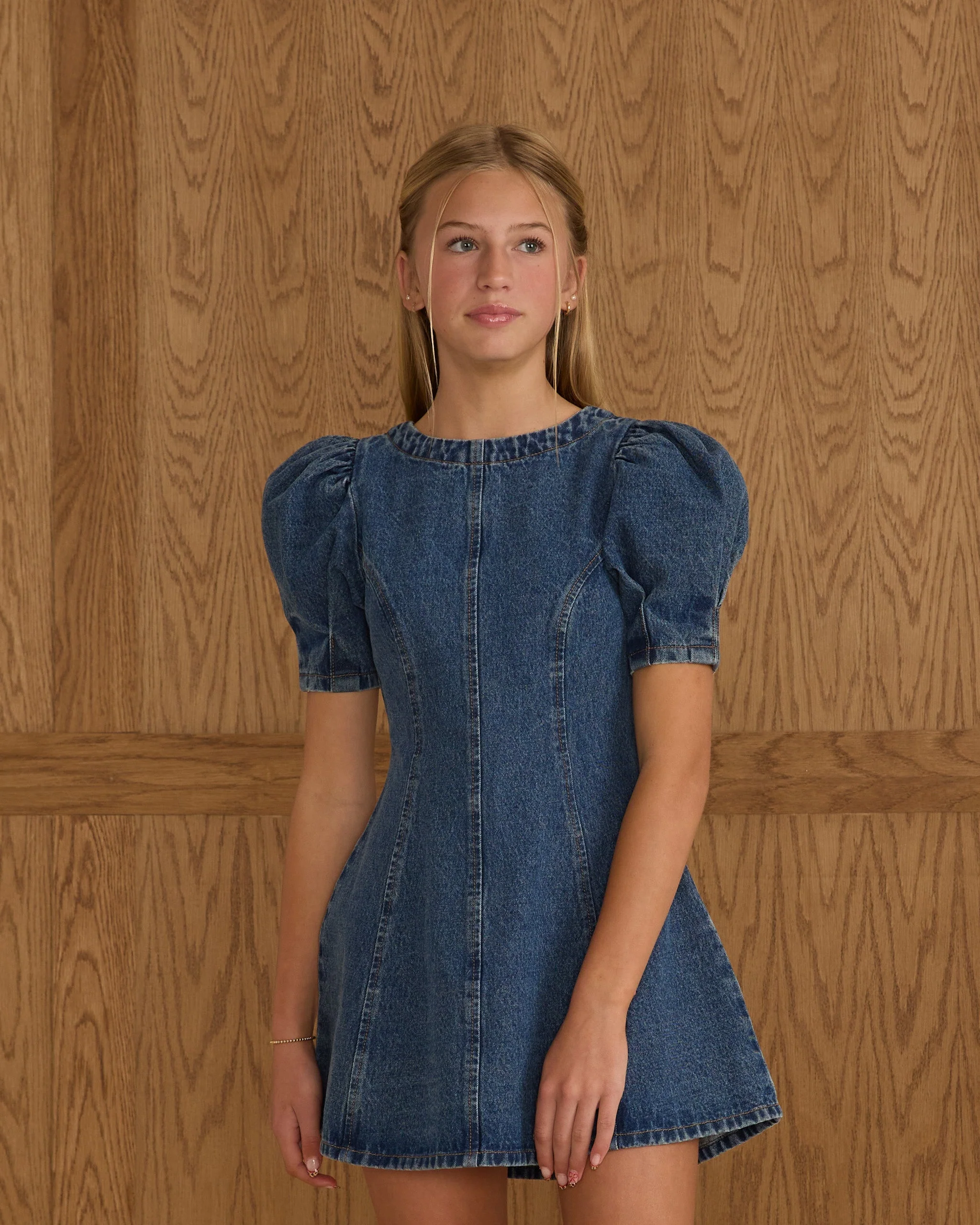 Levi Mini Dress | Indigo Denim Teen - Image 4