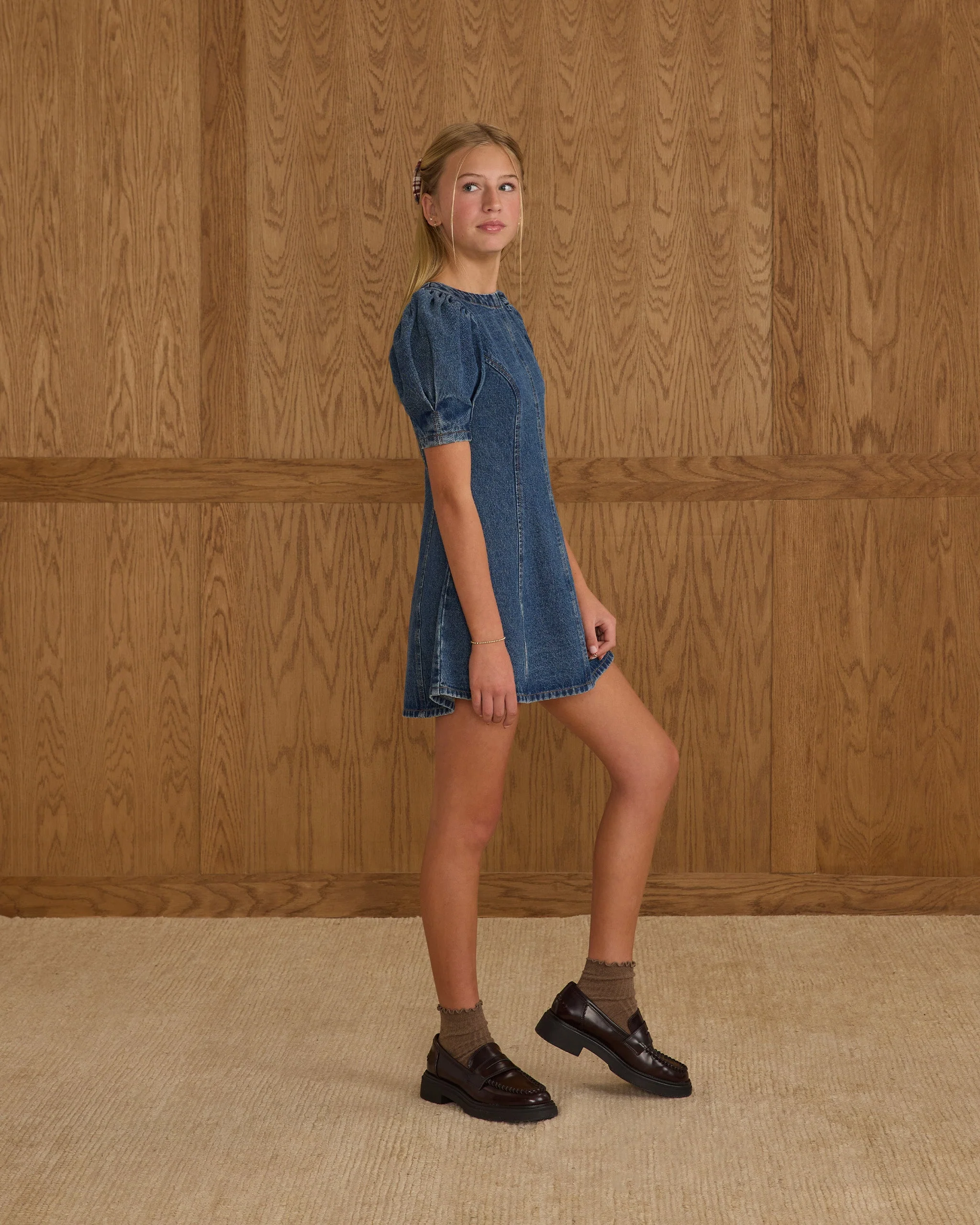 Levi Mini Dress | Indigo Denim Teen - Image 5