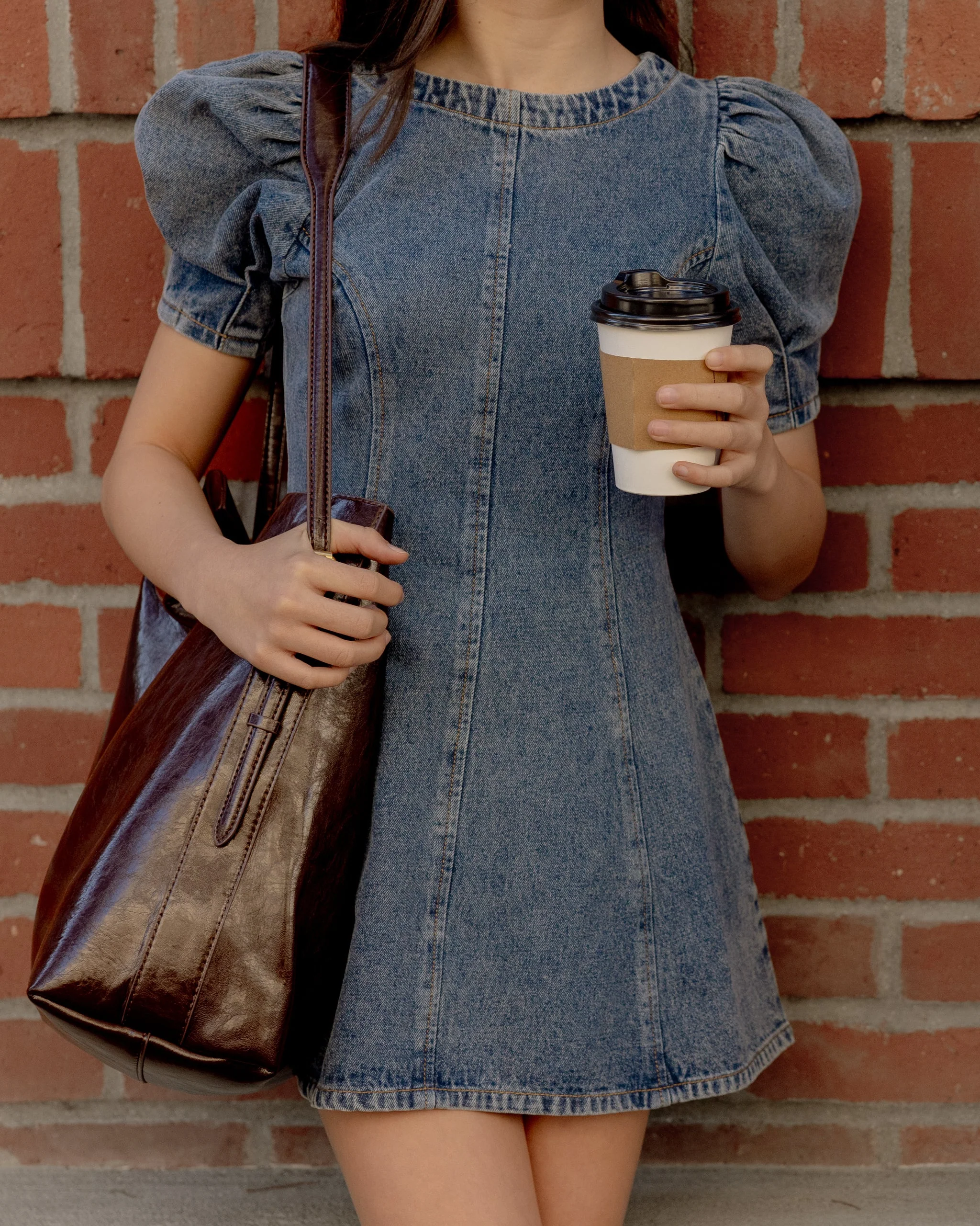 Levi Mini Dress | Indigo Denim Teen - Image 6