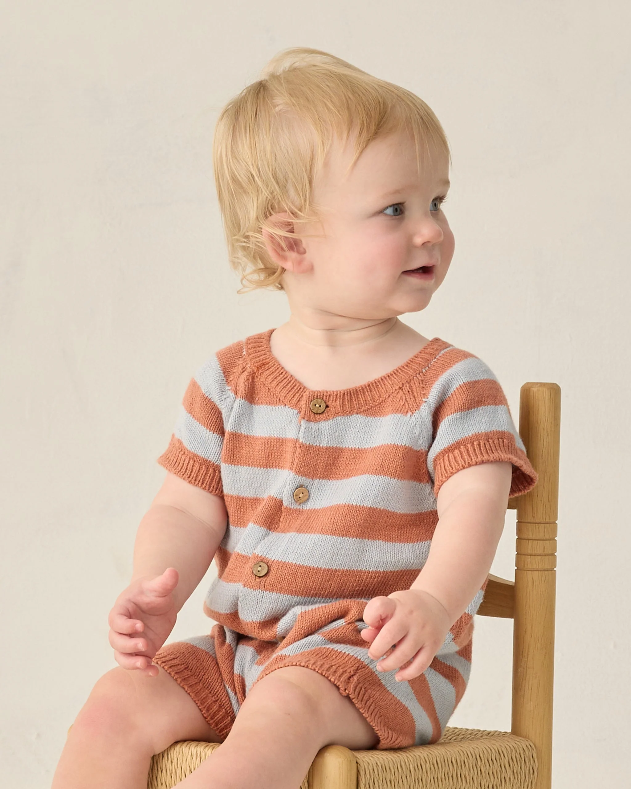Liam Knit Romper Americana Stripe - Image 2