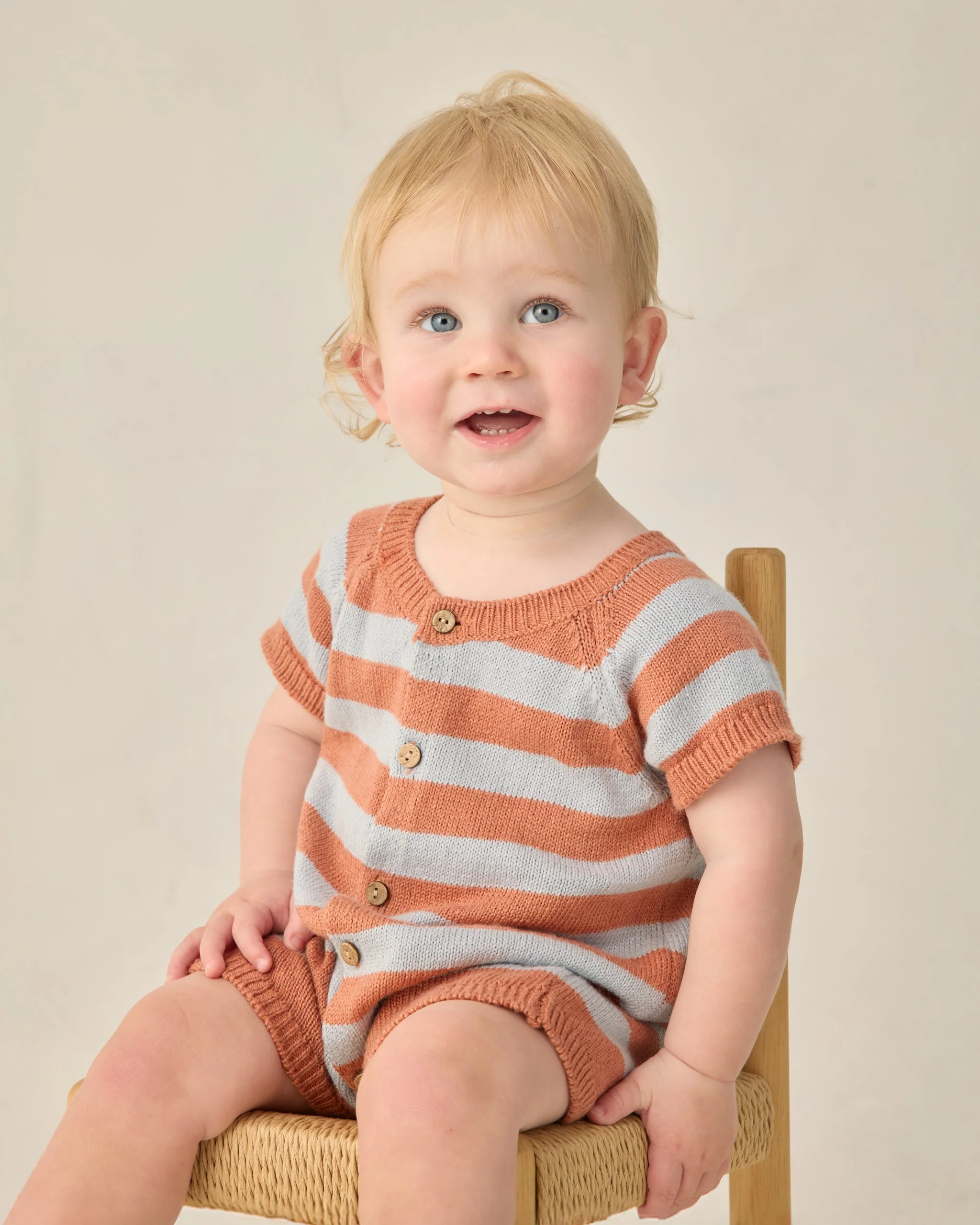 Liam Knit Romper Americana Stripe - Image 4