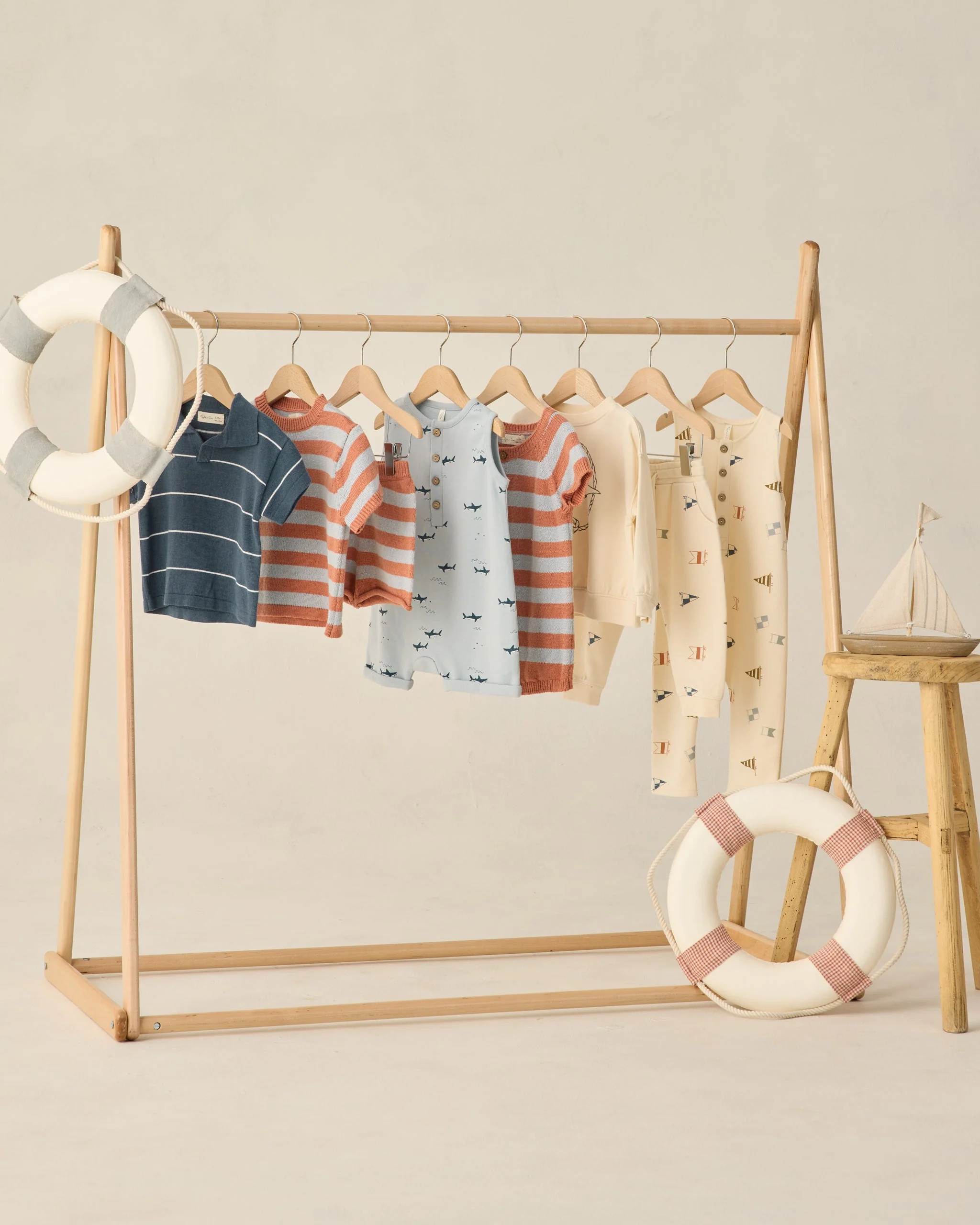 Liam Knit Romper Americana Stripe - Image 7