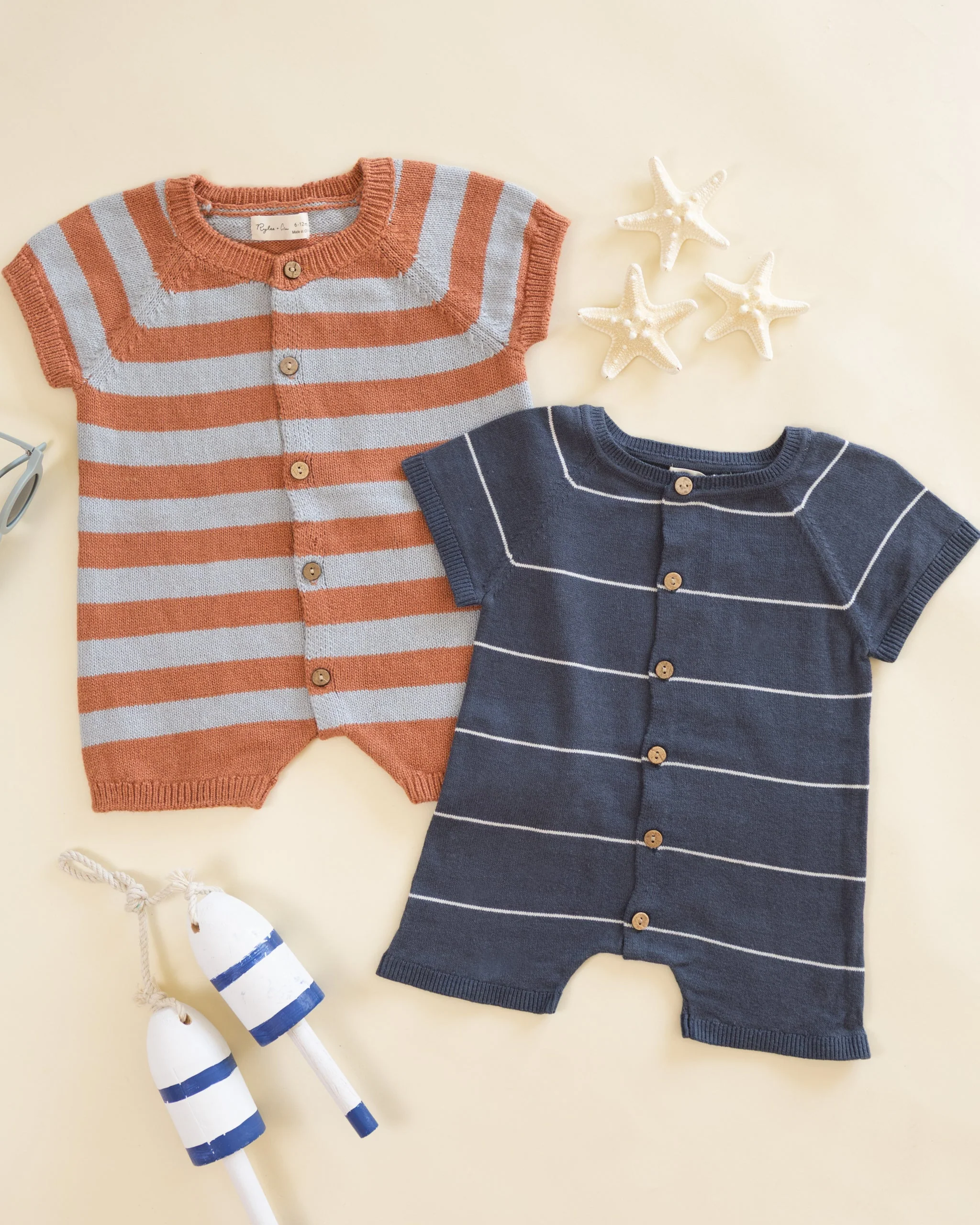 Liam Knit Romper Americana Stripe - Image 8