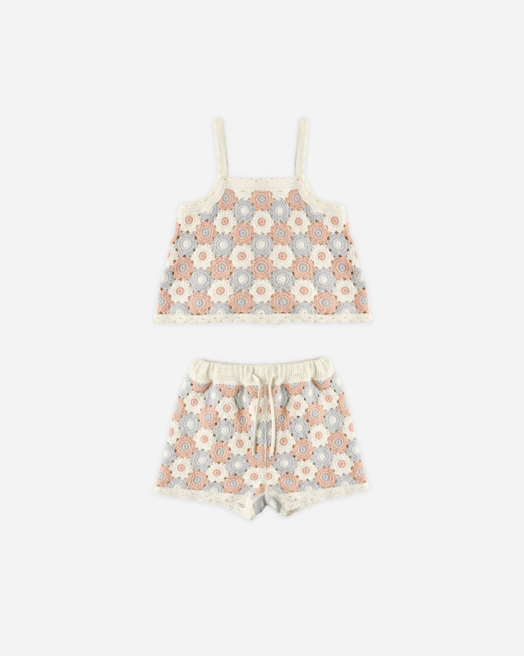 Lili Knit Set Blue, Light Pink, Ivory