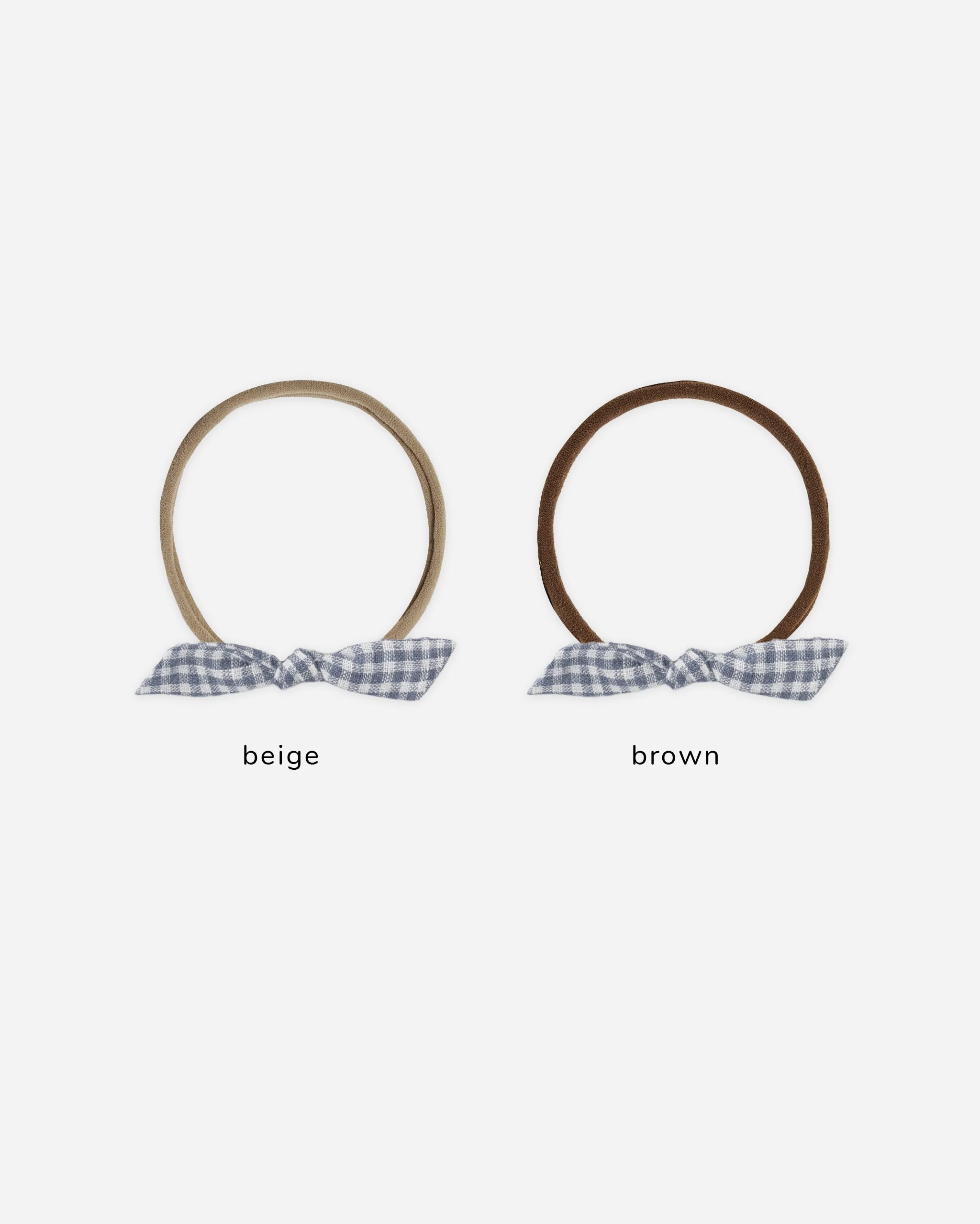 Little Knot Headband Marine Gingham