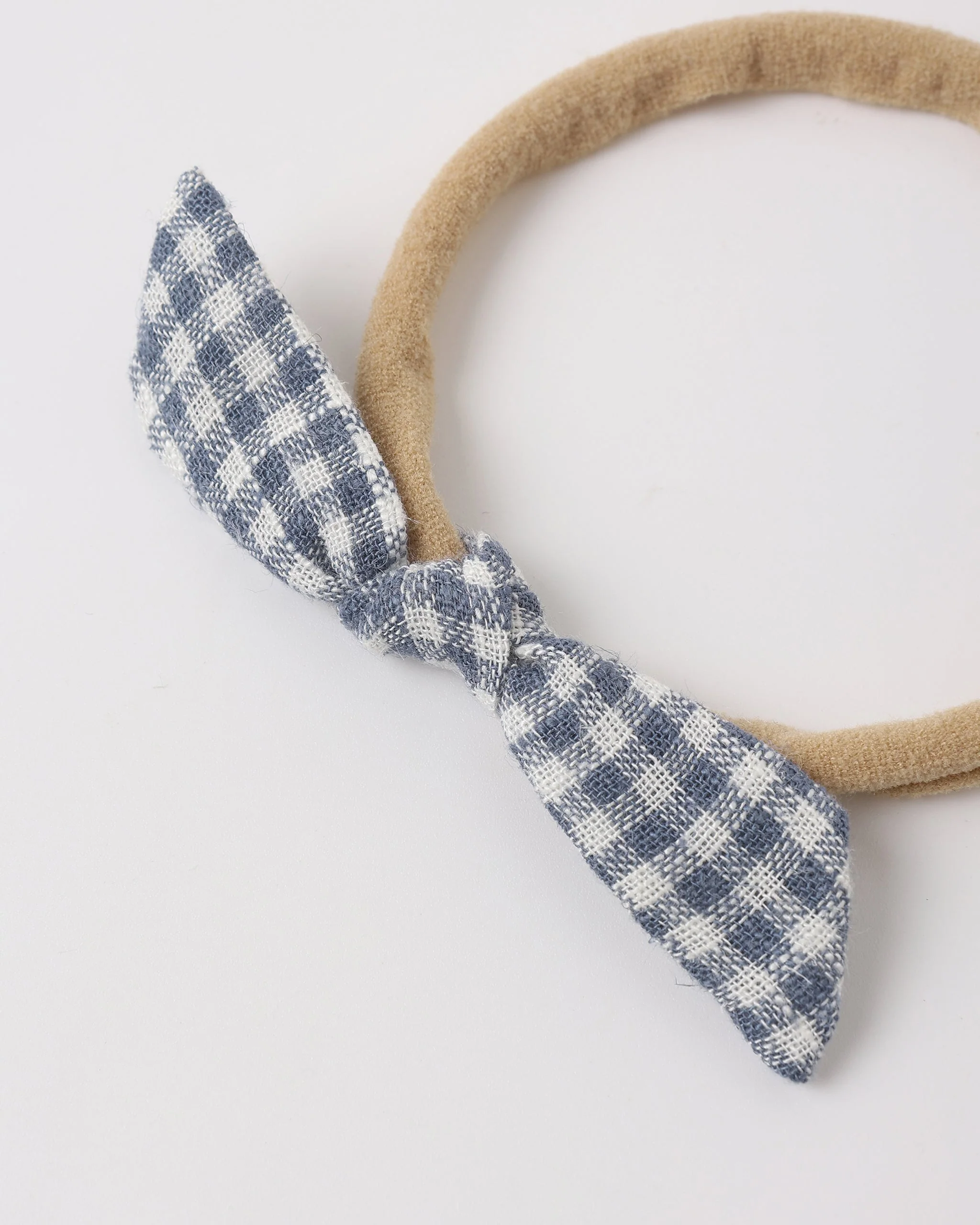 Little Knot Headband Marine Gingham - Image 4