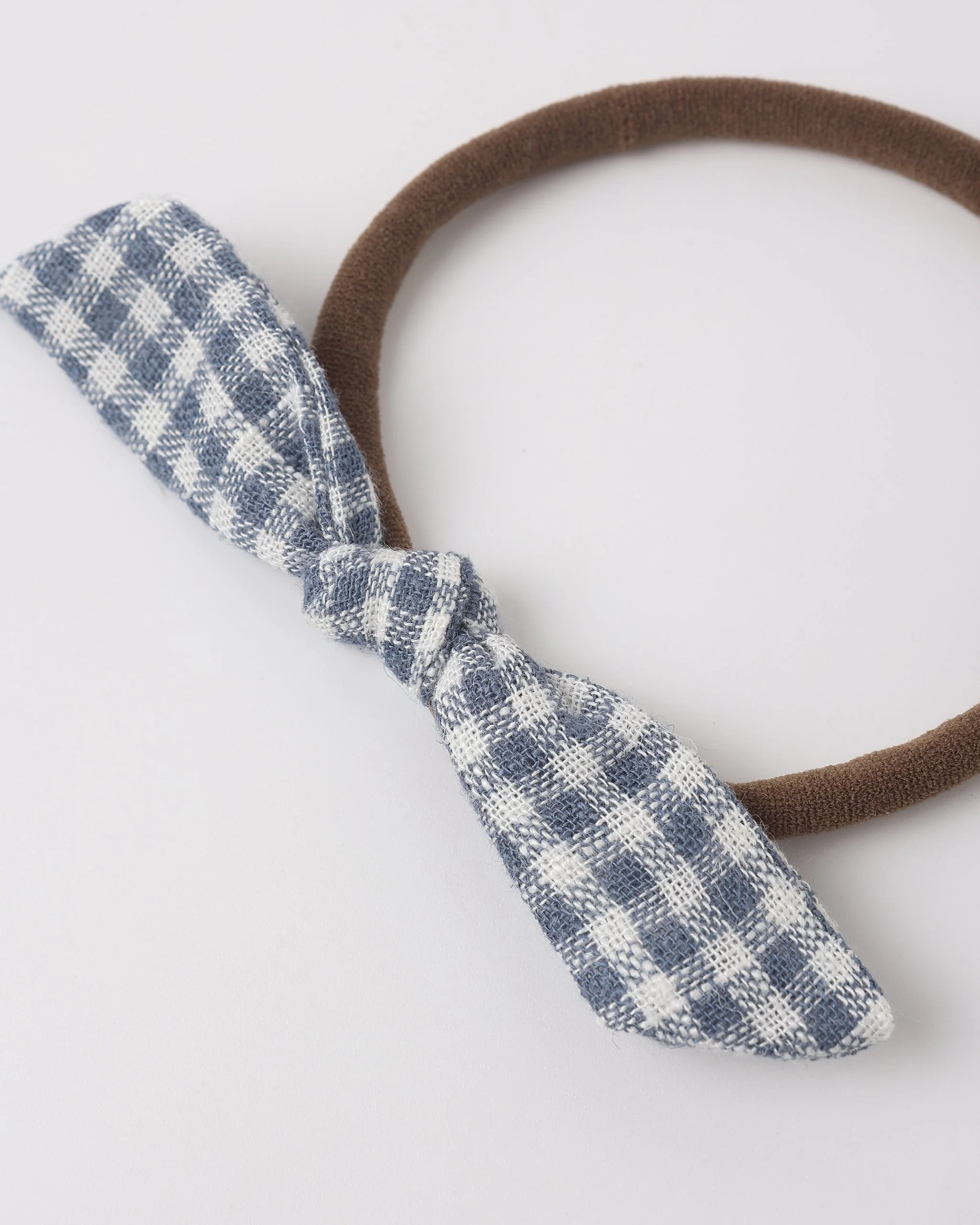 Little Knot Headband Marine Gingham - Image 5