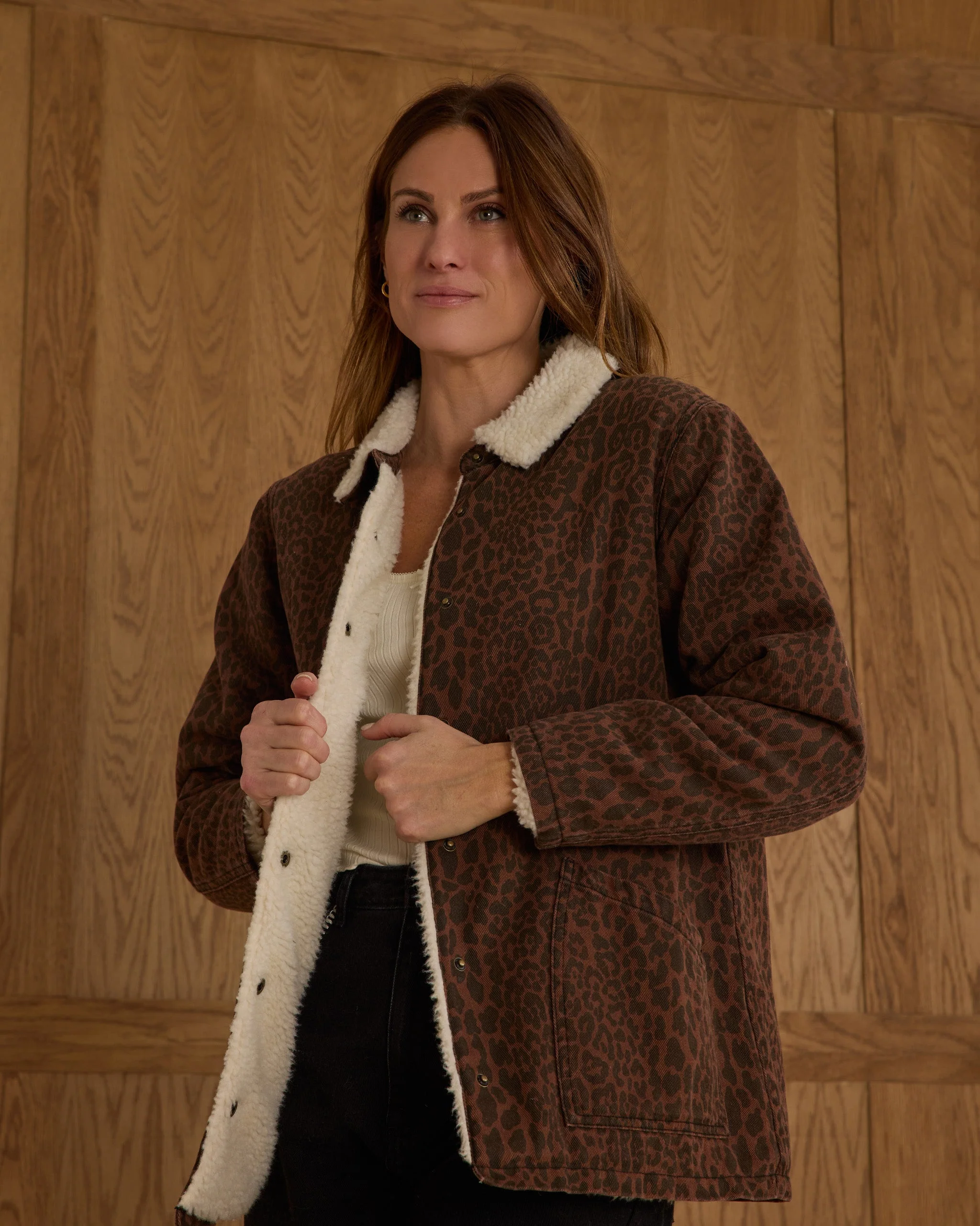 Long Chore Coat | Leopard - Image 3