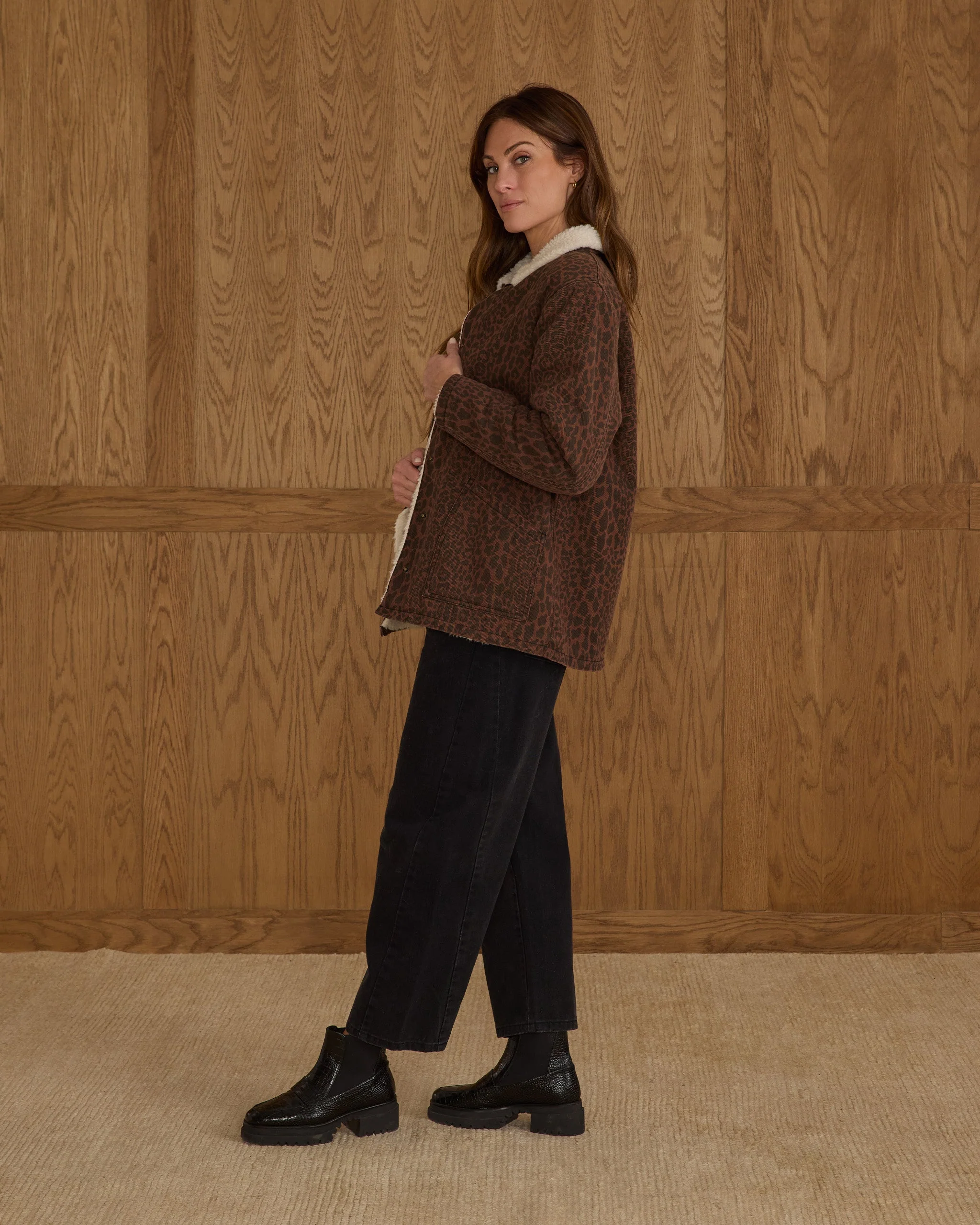 Long Chore Coat | Leopard - Image 6
