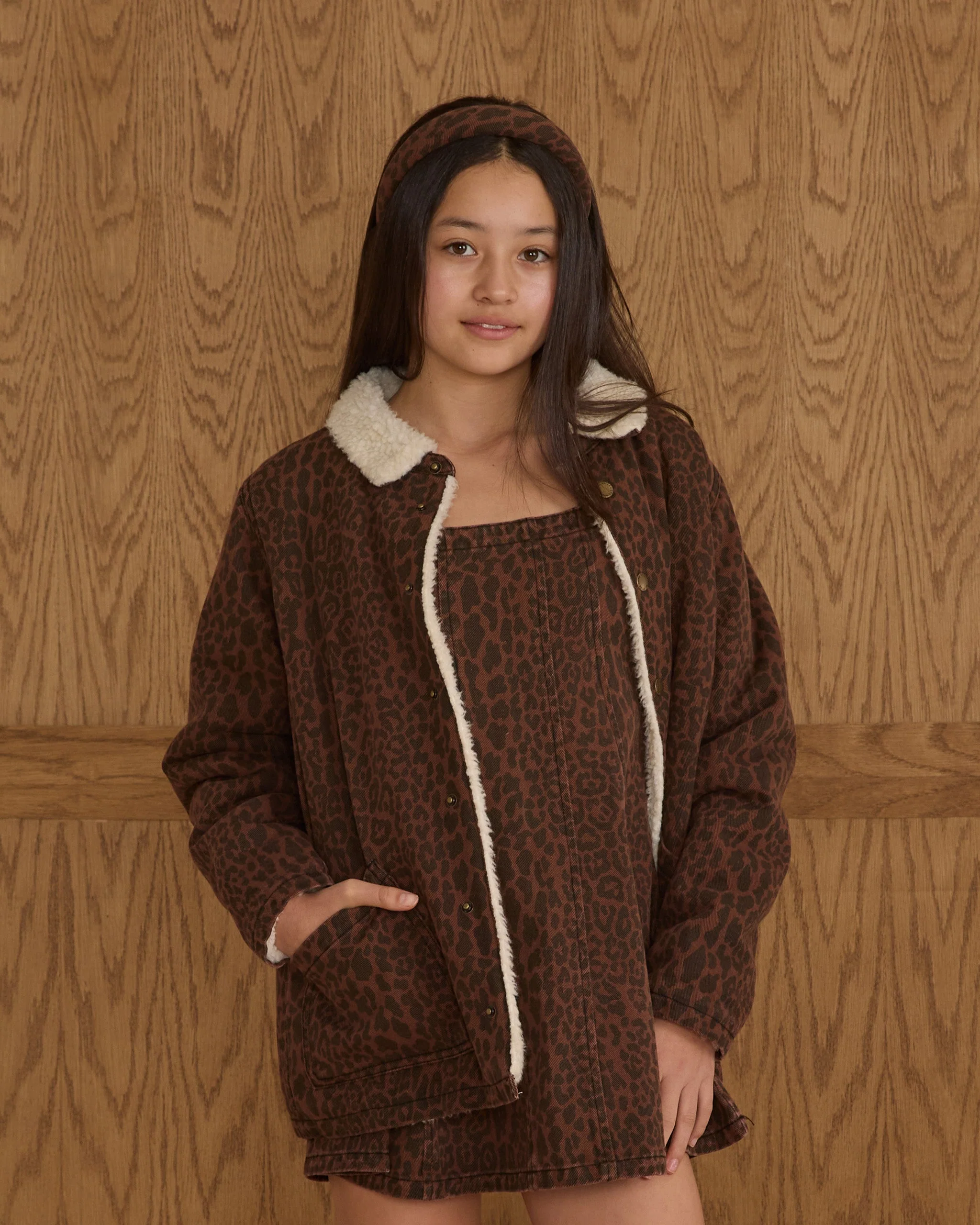 Long Chore Coat || Leopard - Image 8