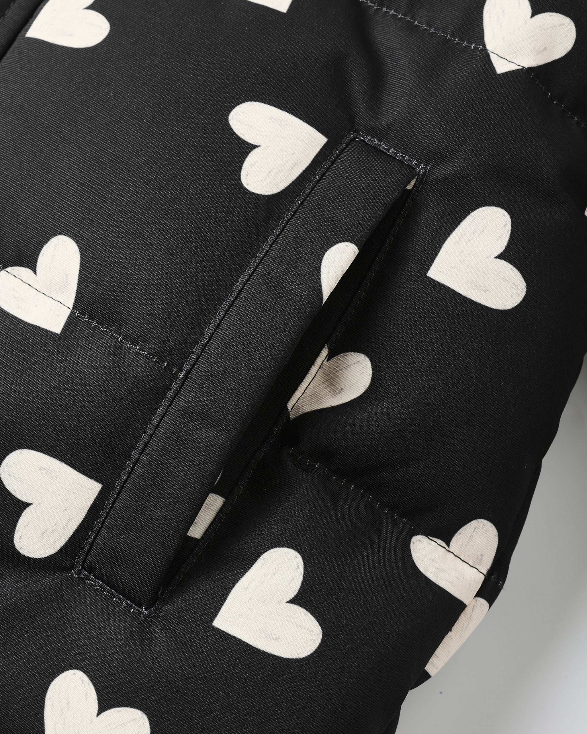Long Down Puffer Jacket || Hearts - Image 2