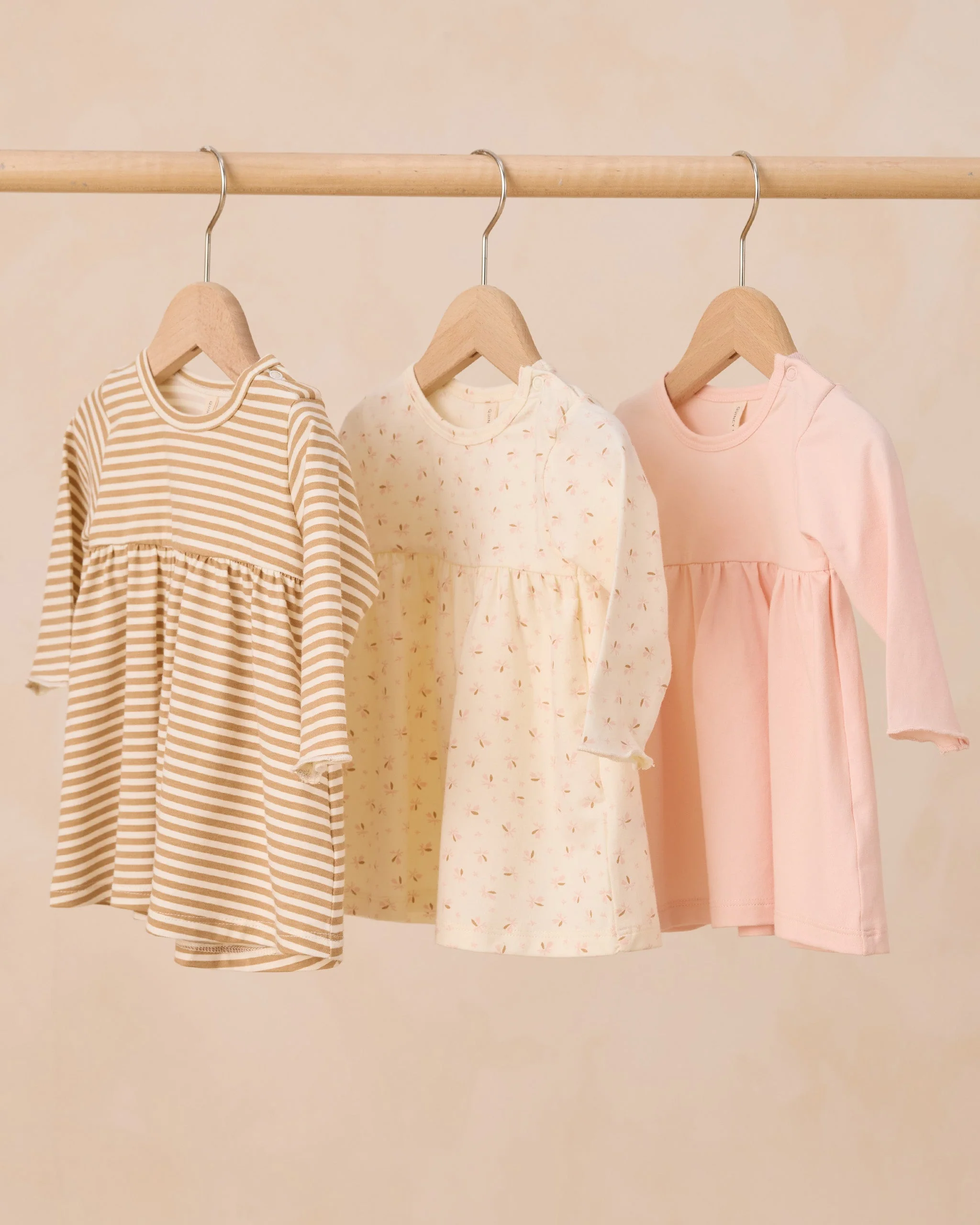 Long Sleeve Baby Dress || Honey Stripe - Image 4
