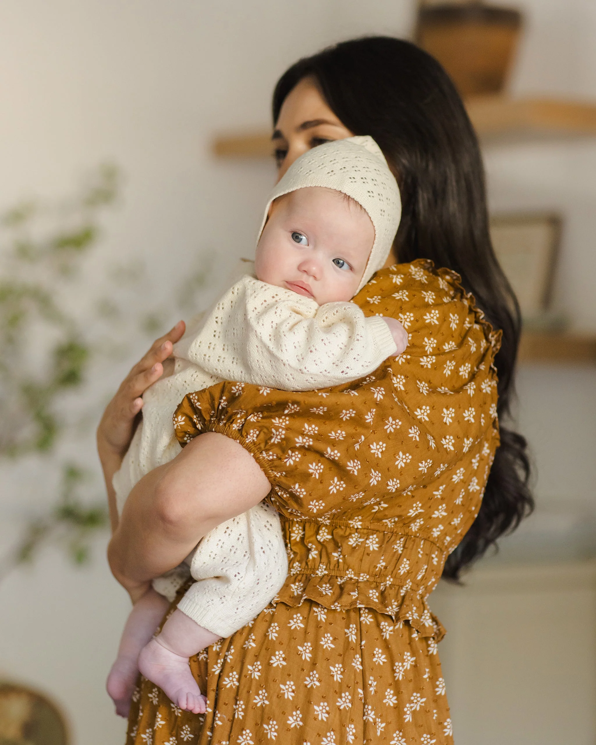 Long Sleeve Bubble Romper || Natural - Image 6